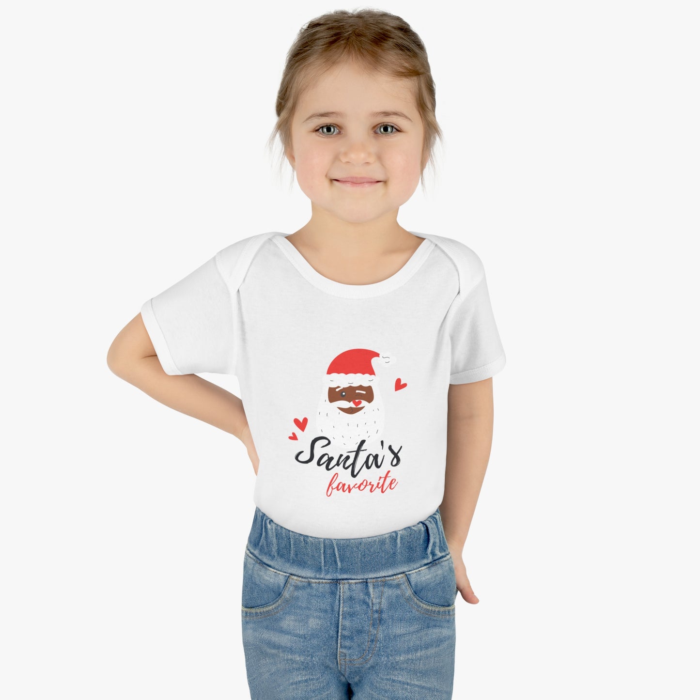 Santa's Favorite, Infant Baby Rib Bodysuit