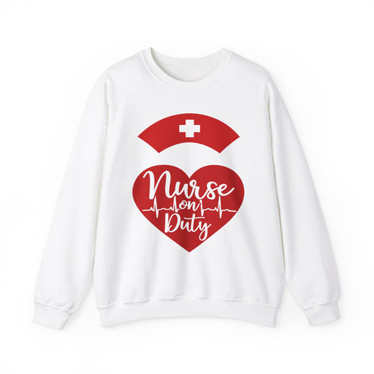 Nurse on Duty, Unisex Heavy Blend™ Crewneck Sweatshirt