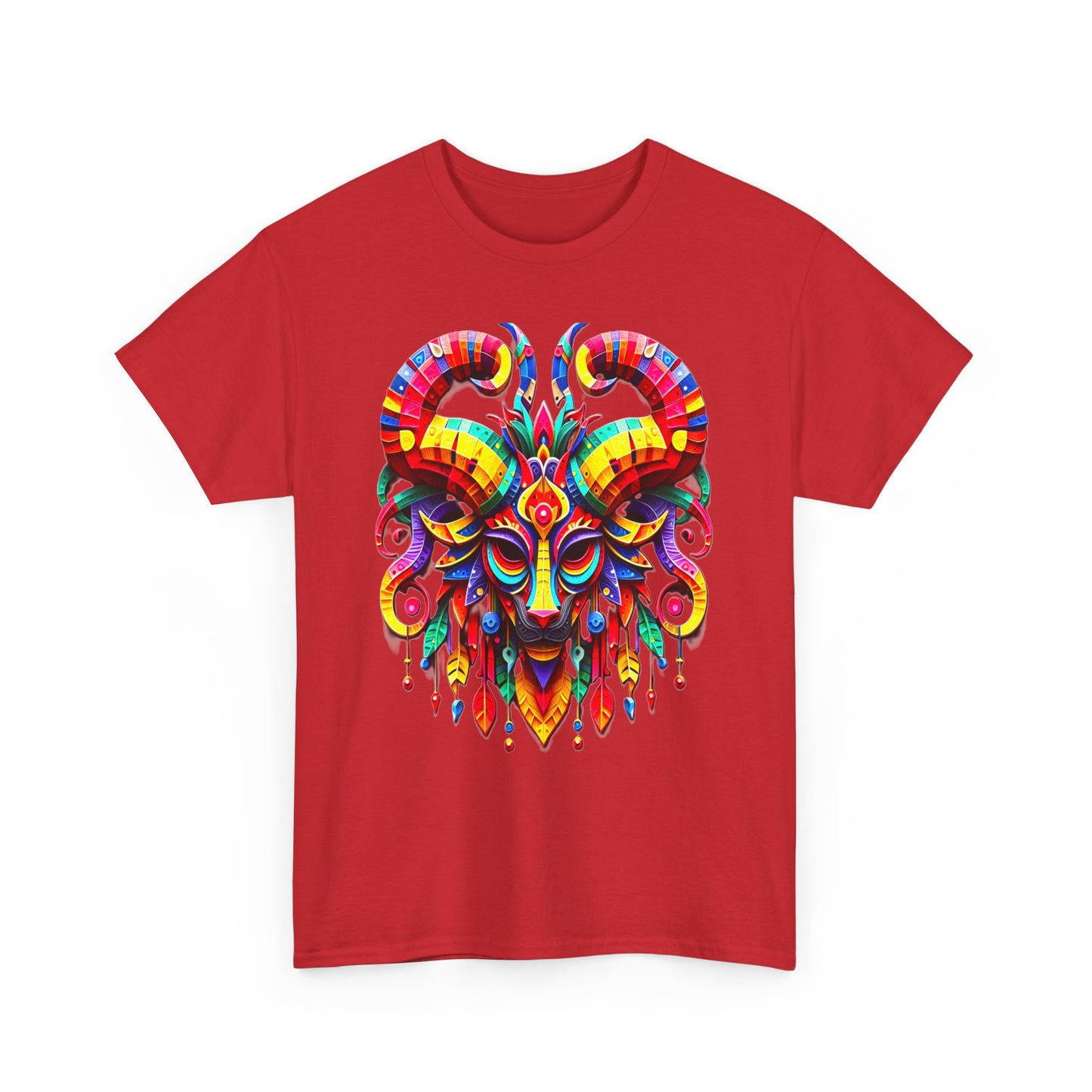 Aries Mask, Unisex Heavy Cotton Tee