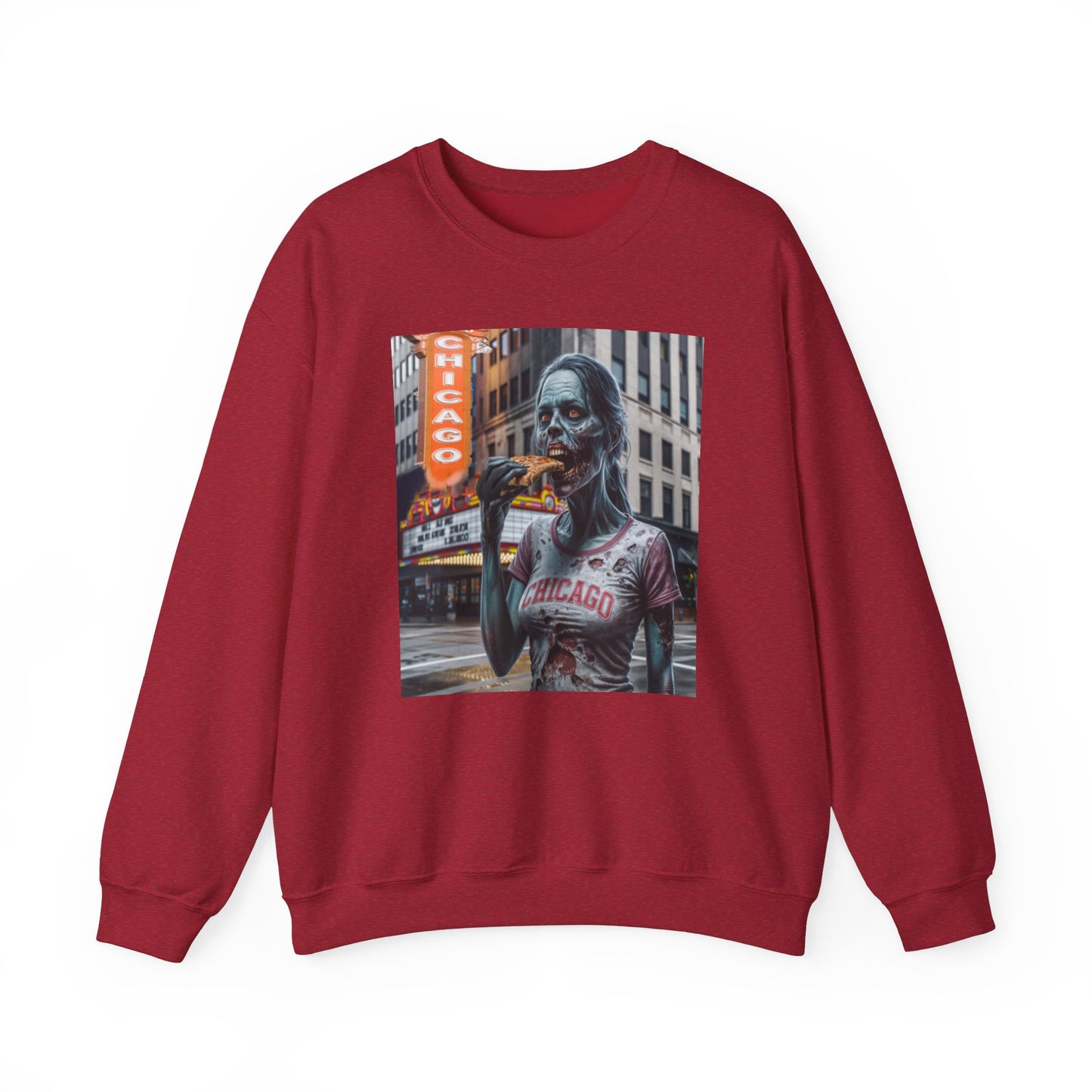 Chicago Halloween Zombie, Unisex Heavy Blend™ Crewneck Sweatshirt