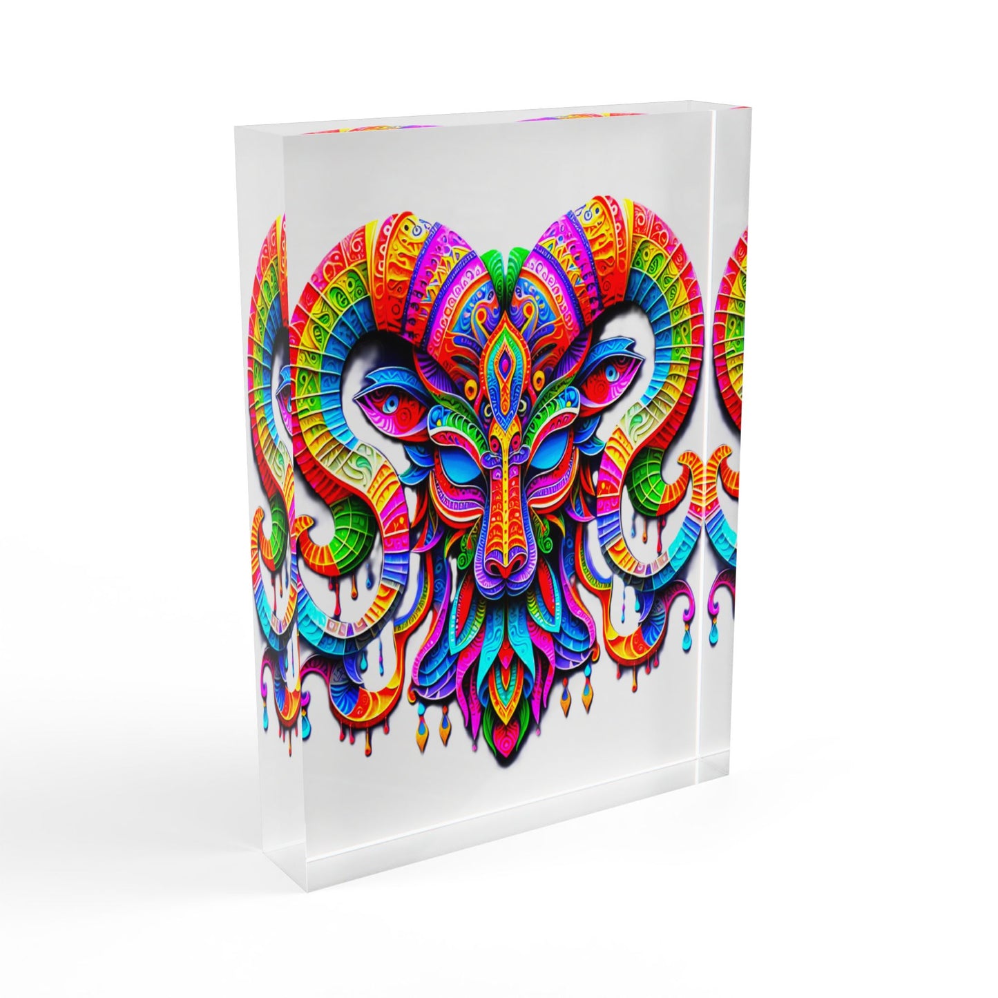 Capricorn Mask, Photo Block (White)