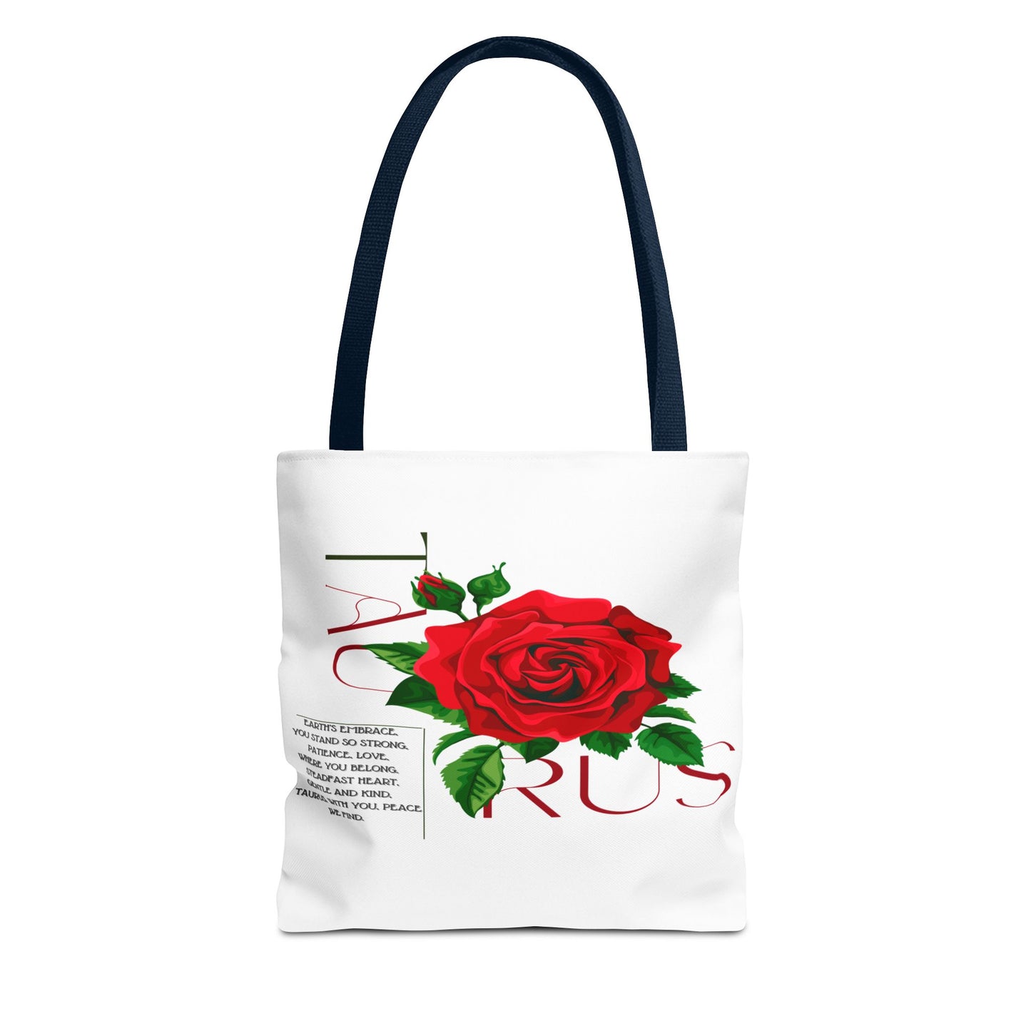 Taurus Rose White Tote Bag, 3 Sizes