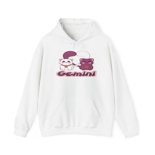 Gemini Anime Cats, Unisex Heavy Blend™ Hooded Sweatshirt