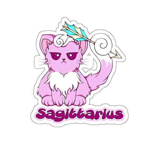 Sagittarius Anime Cat, Kiss-Cut Stickers