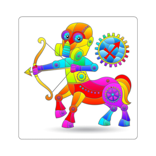 Sagittarius Rainbow Steampunk, Kiss-Cut Stickers