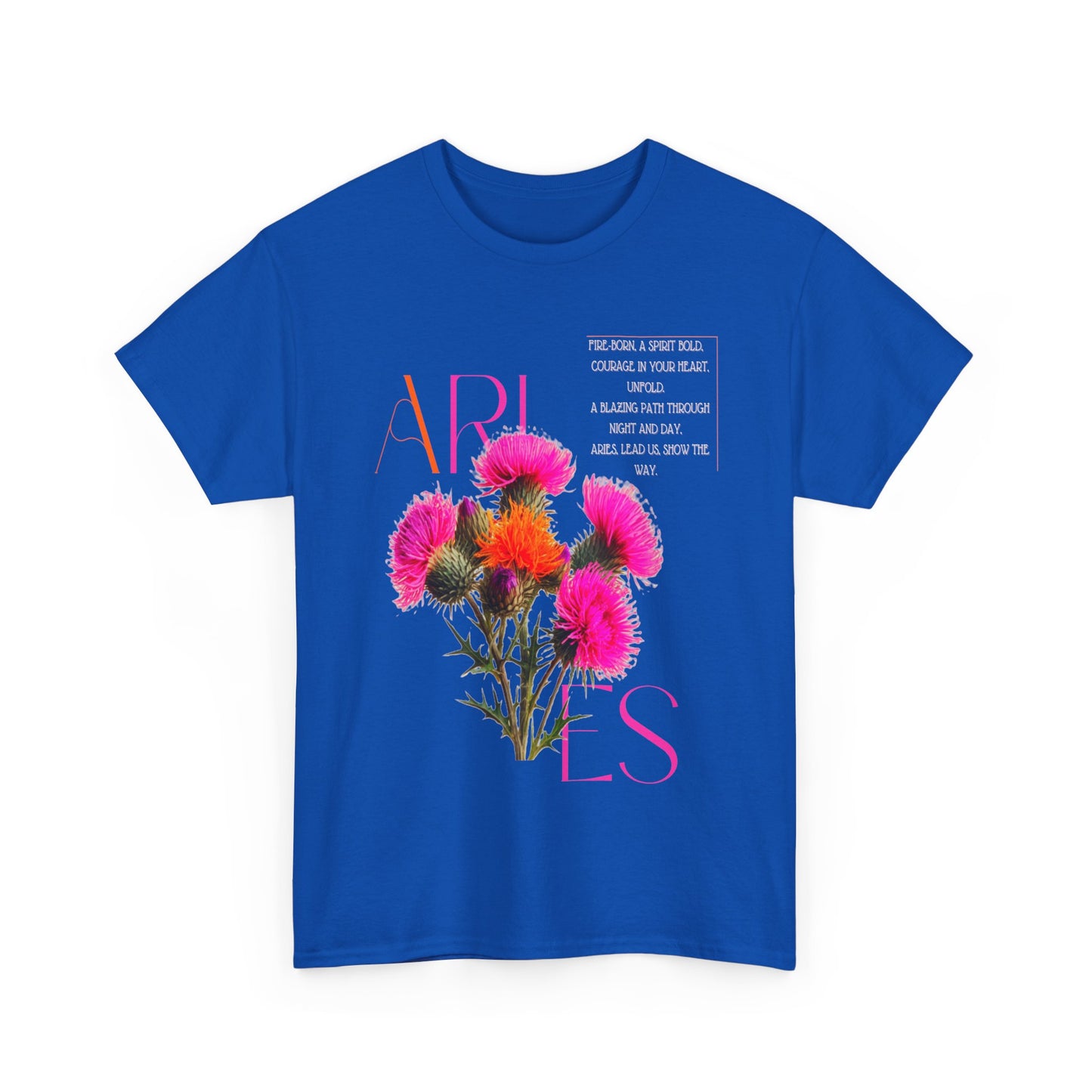 Aries Thistle, Unisex Heavy Cotton Tee