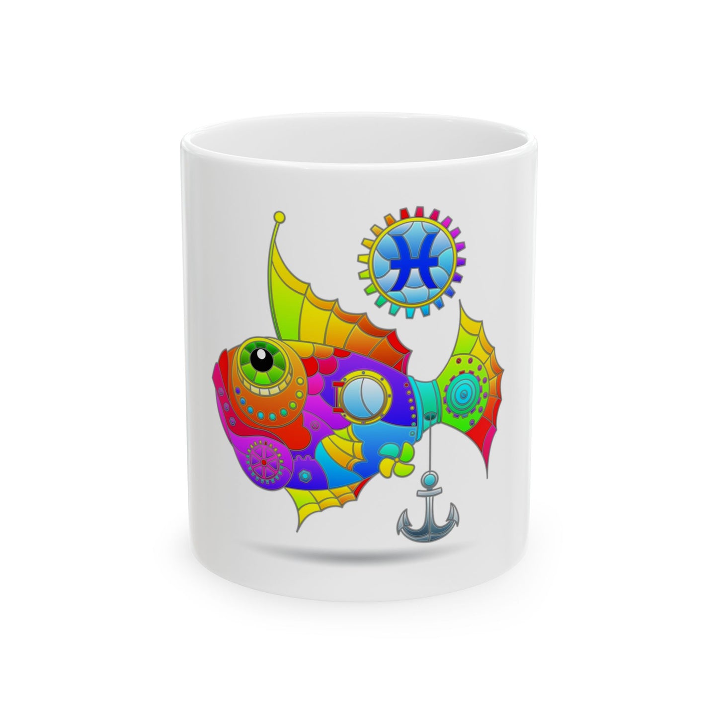 Pisces Rainbow Steampunk, Ceramic Mug (11oz, 15oz)