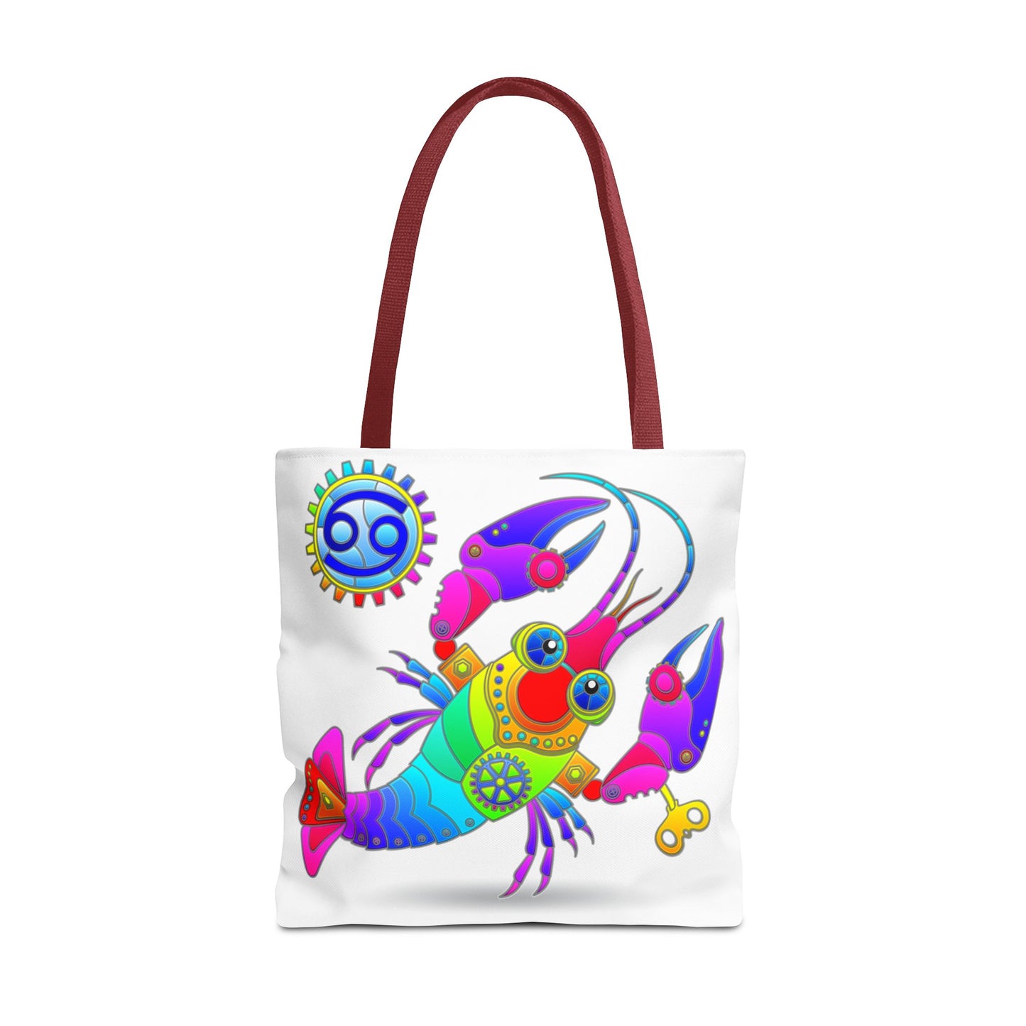 Cancer Rainbow Steampunk, White Tote Bag