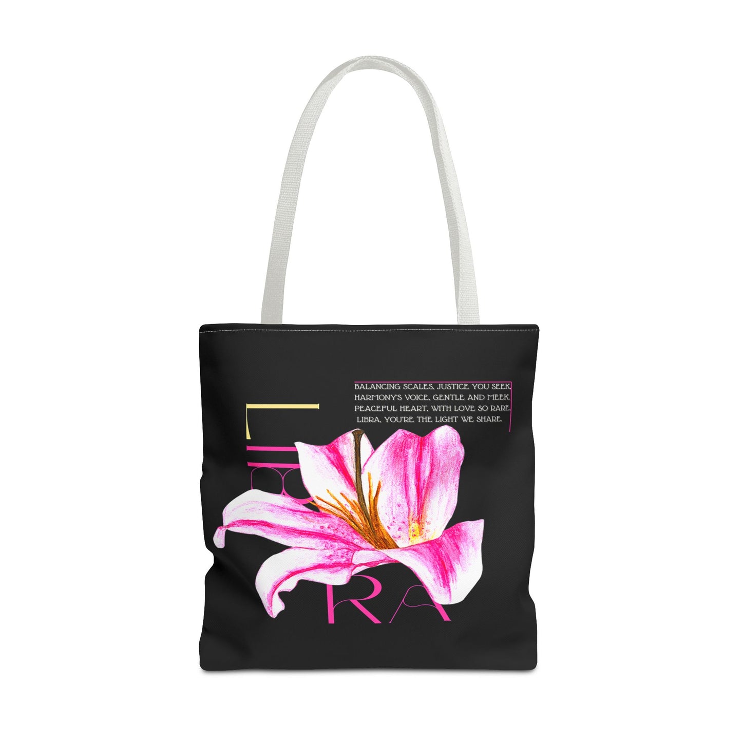 Libra Lily Black Tote Bag, 3 Sizes