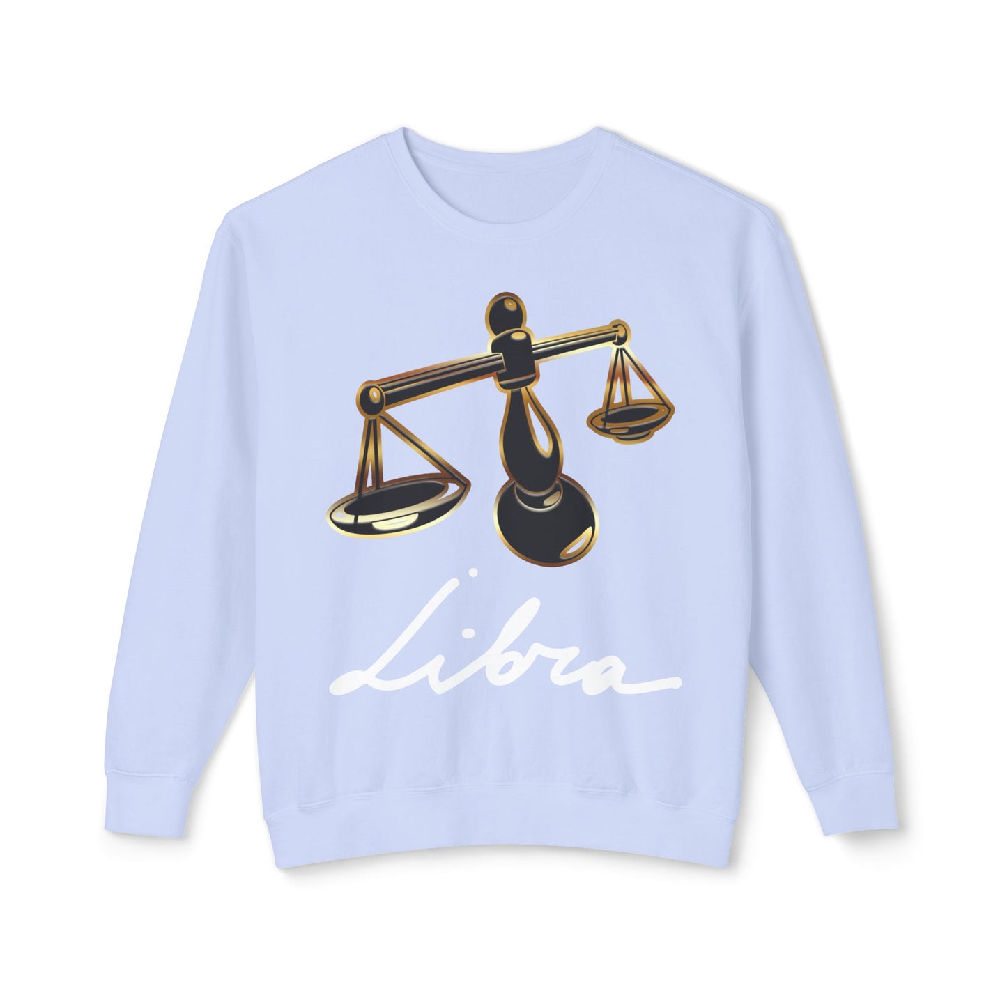 Libra Scales, Unisex Lightweight Crewneck Sweatshirt