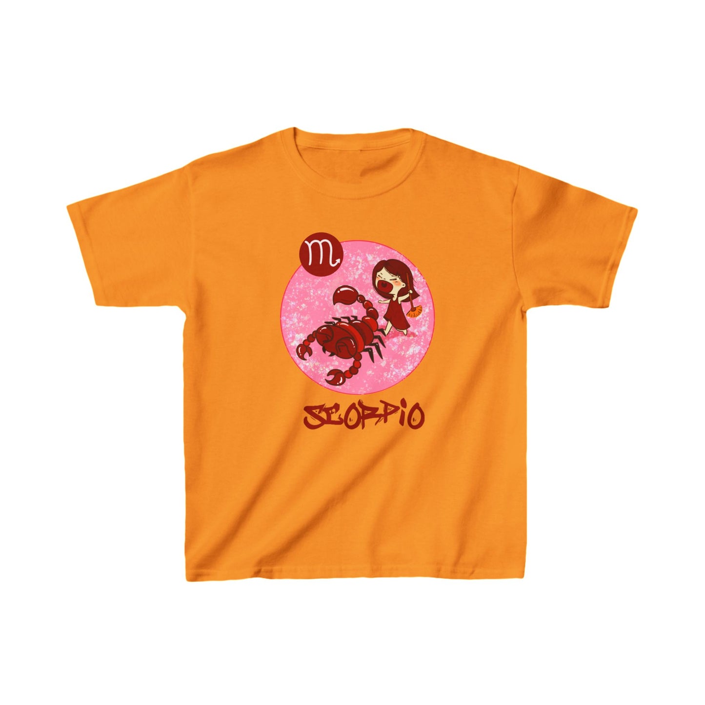 Scorpio Chibi Girl & Scorpion, Kids Heavy Cotton™ Tee