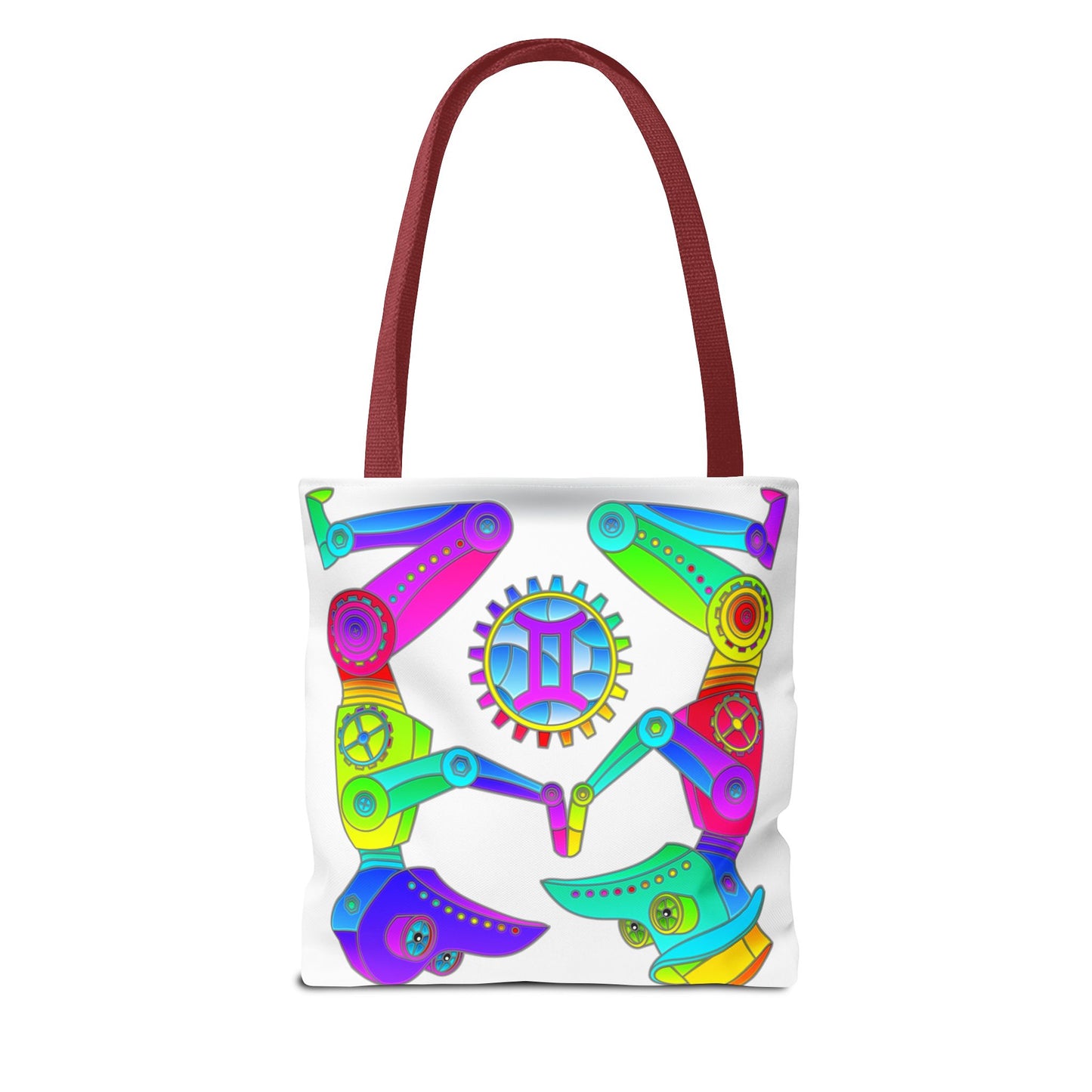 Gemini Rainbow Steampunk, White Tote Bag