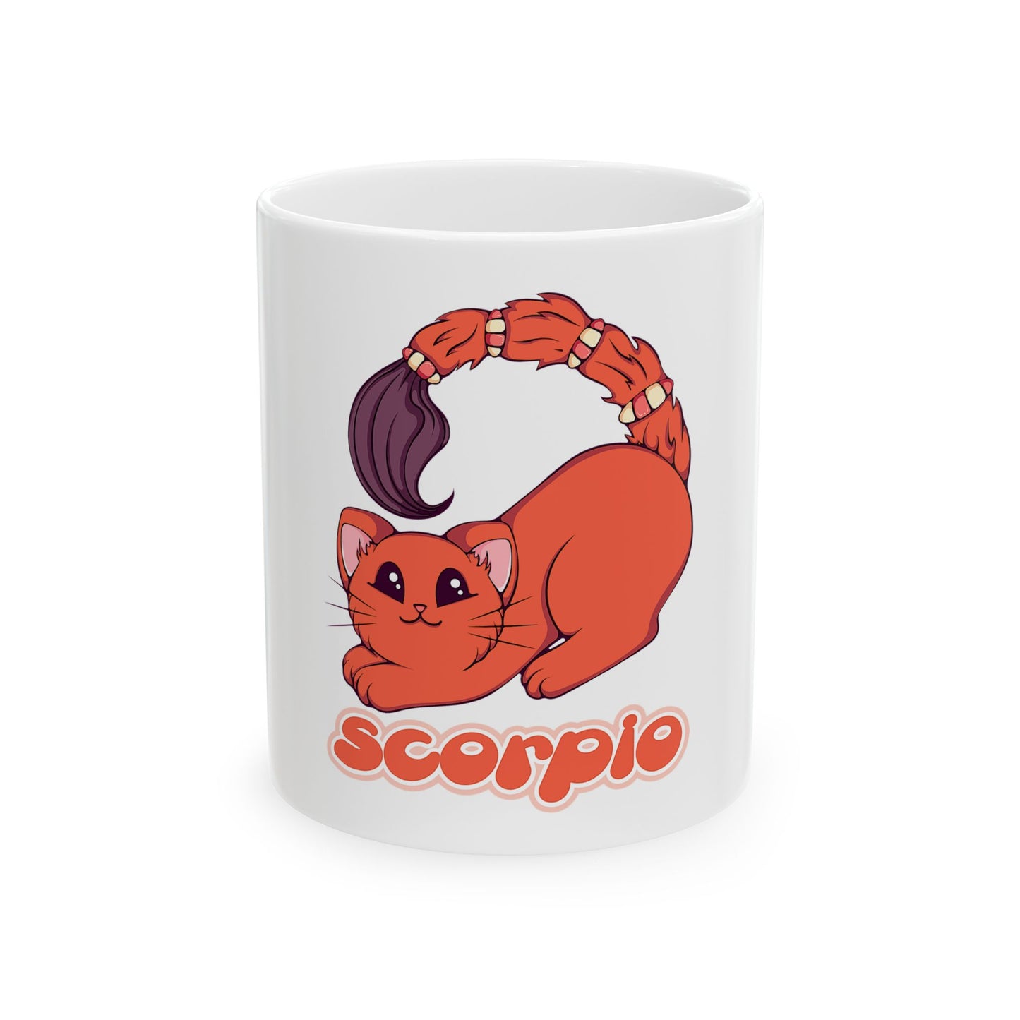 Scorpio Anime Cat, Ceramic Mug, (11oz, 15oz)