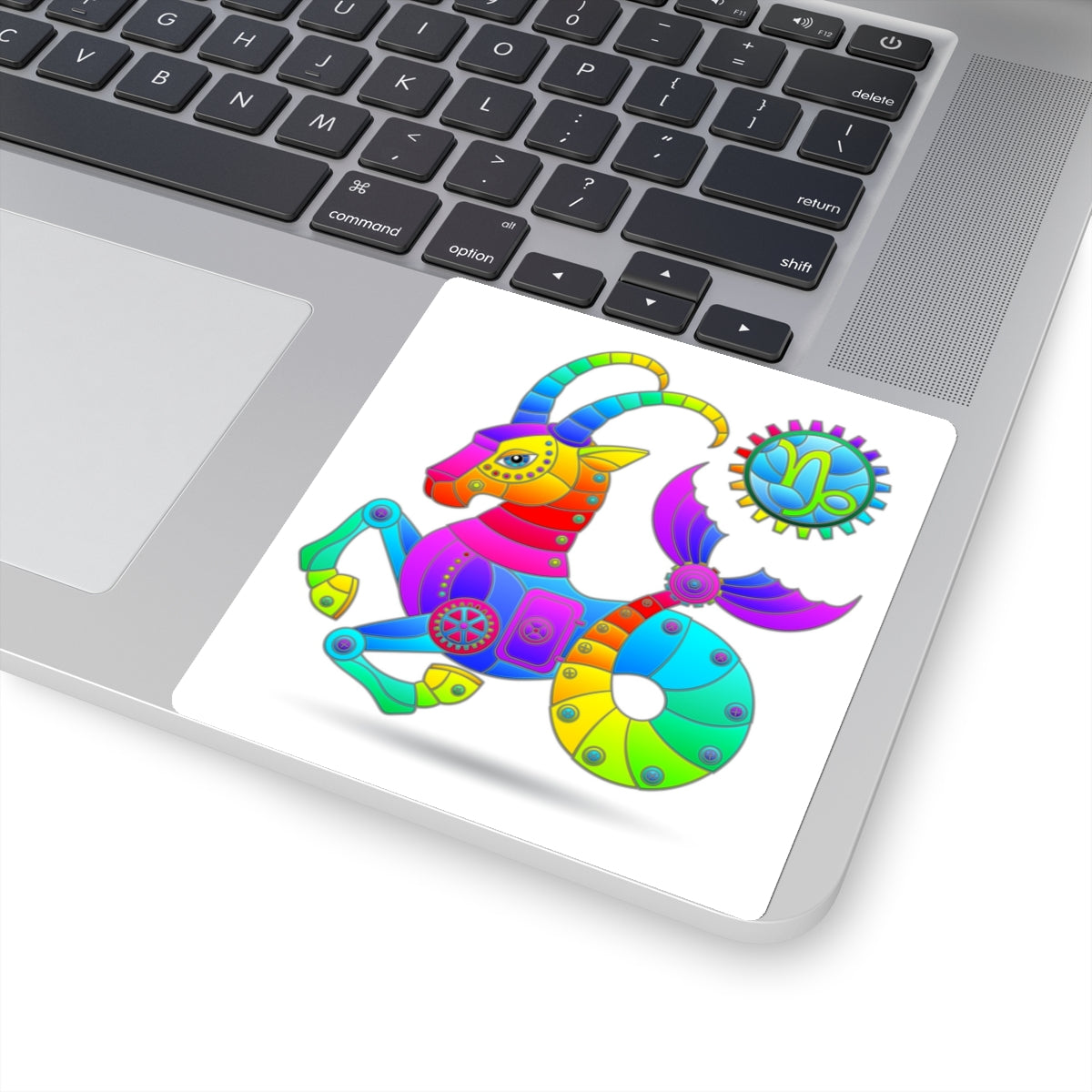 Capricorn Rainbow Steampunk, Kiss-Cut Stickers