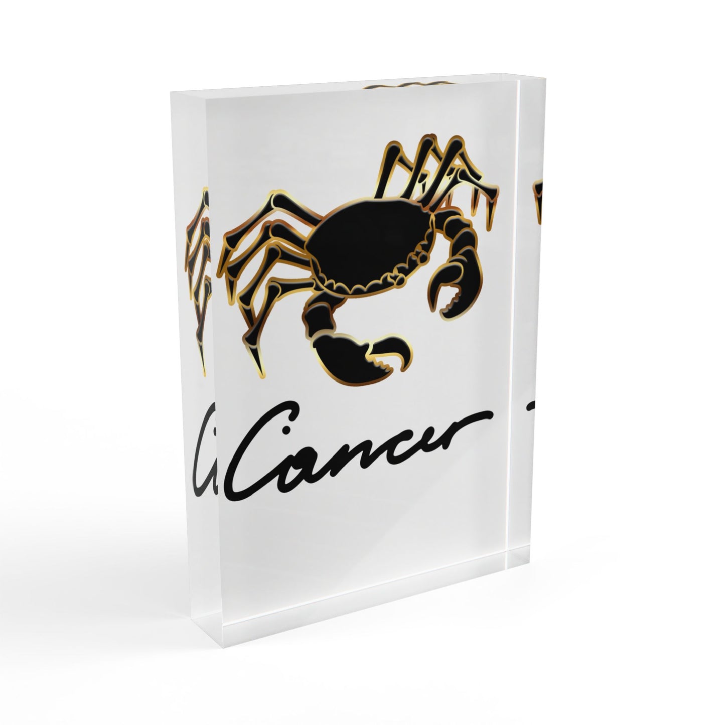 Cancer Crab Photo Block, White