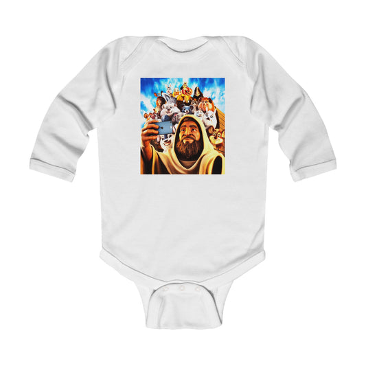 Noah's Selfie, Infant Long Sleeve Bodysuit