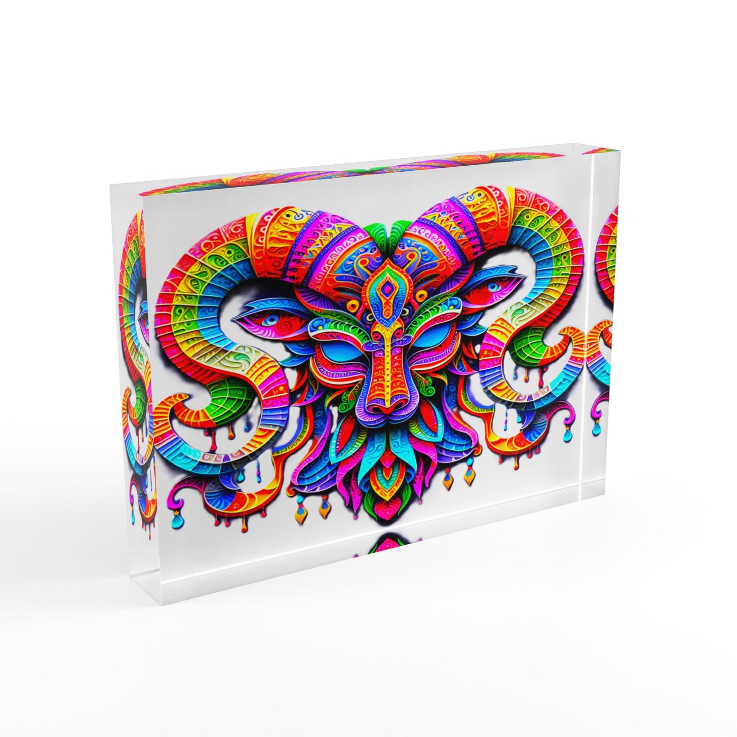 Capricorn Mask, Photo Block (White)