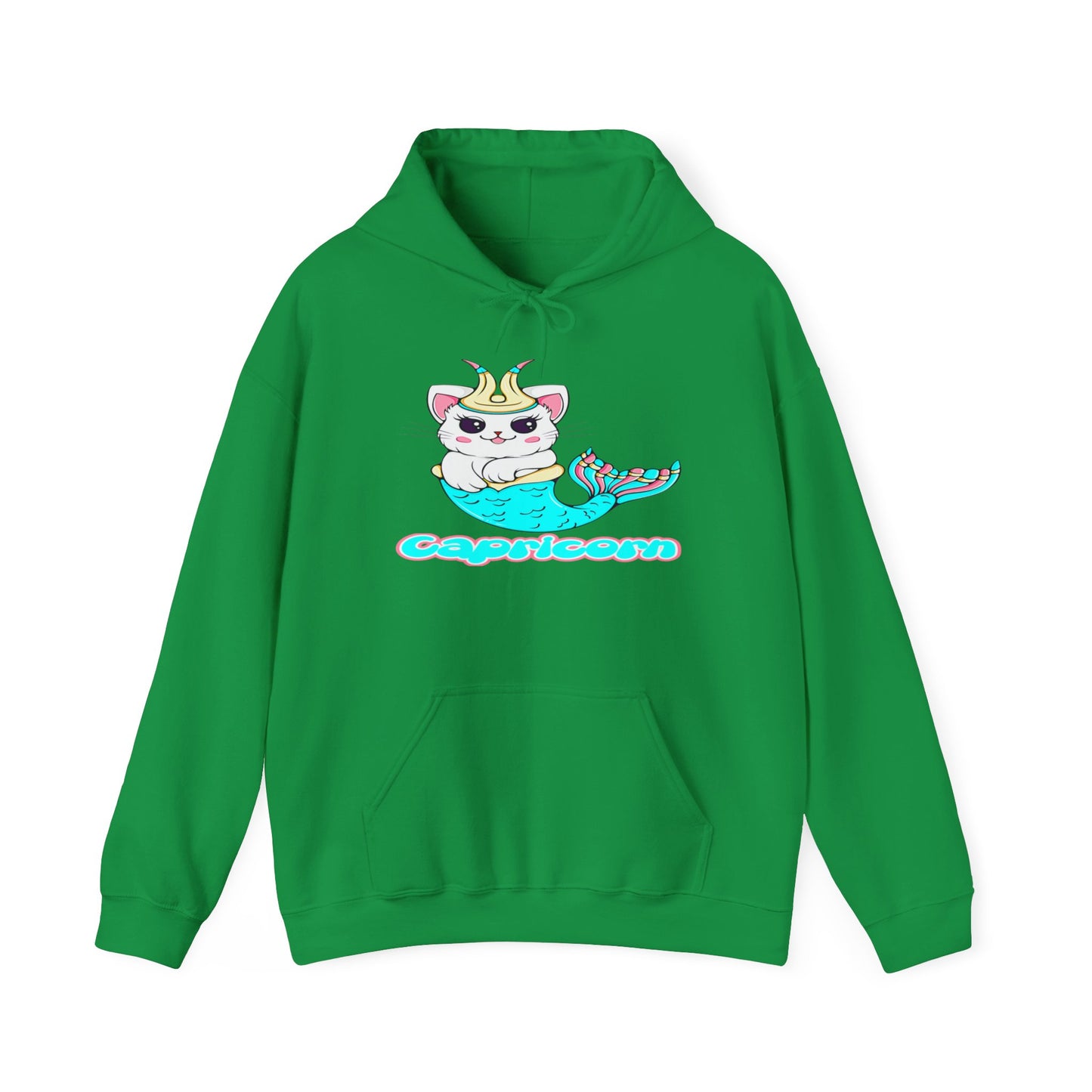 Capricorn Anime Cat, Unisex Heavy Blend™ Hooded Sweatshirt