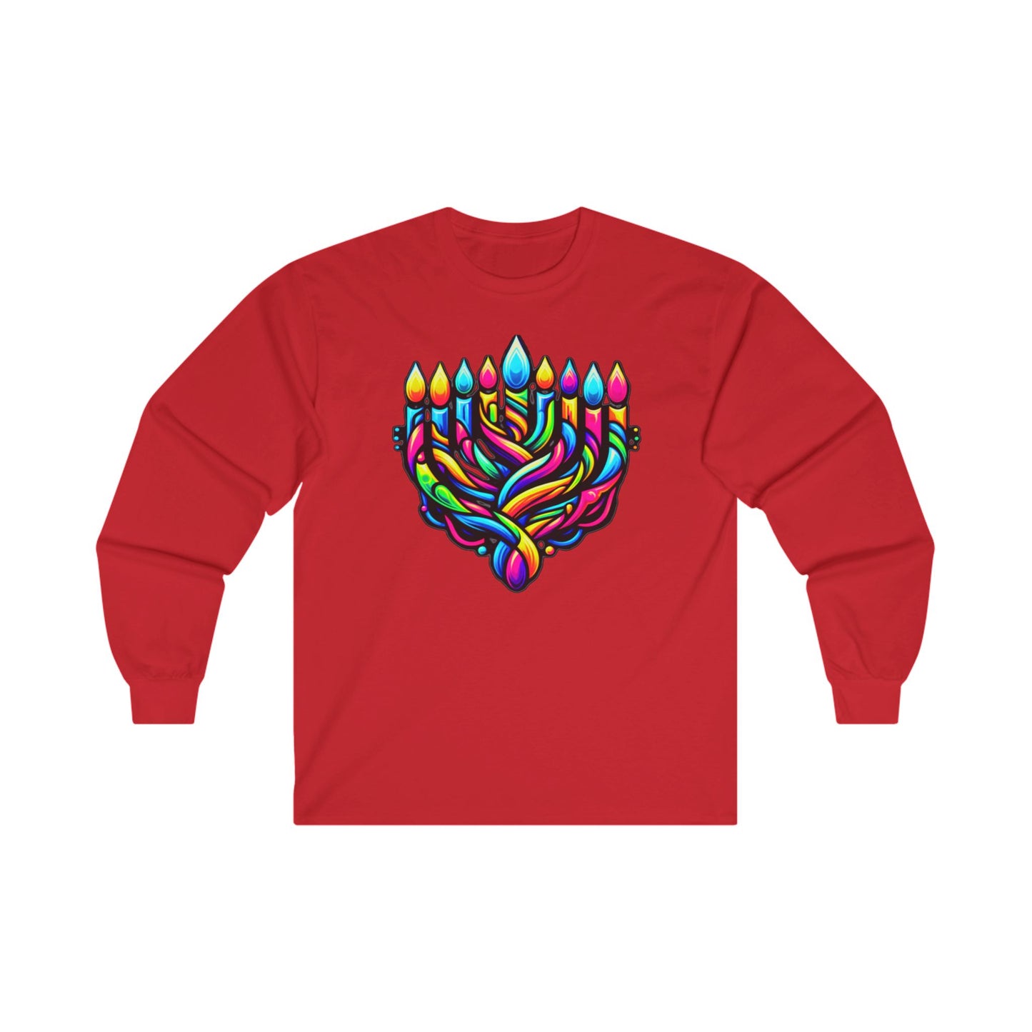 Chanuka Menorah, Unisex Ultra Cotton Long Sleeve Tee