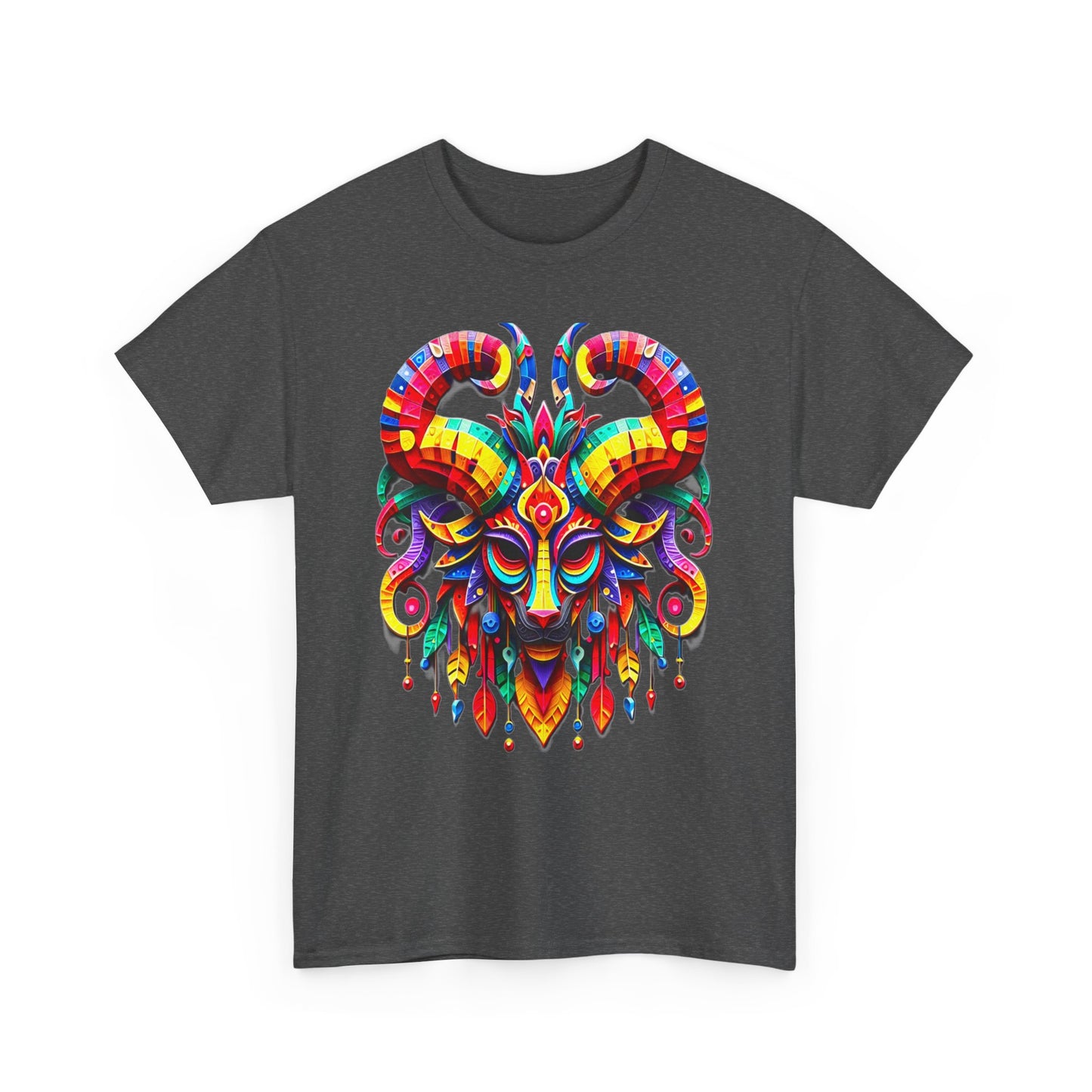 Aries Mask, Unisex Heavy Cotton Tee