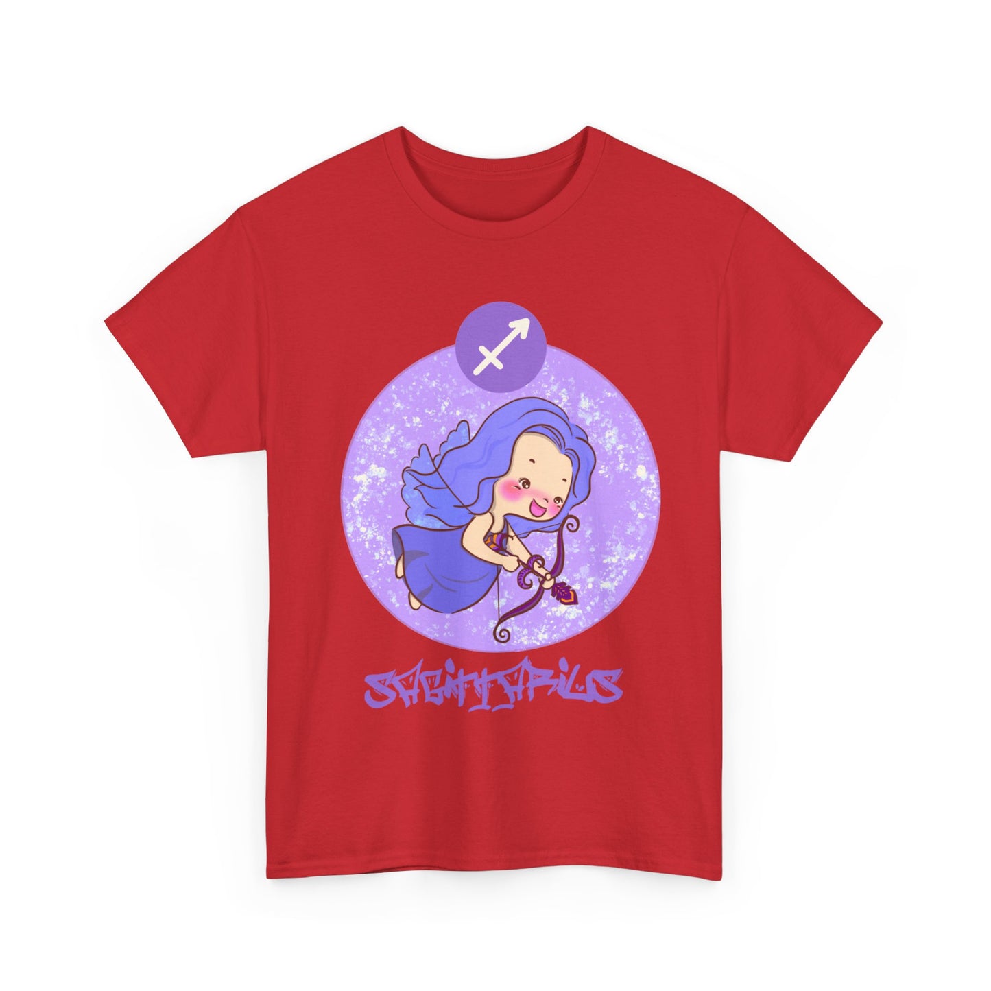 Sagittarius Chibi Archer, Unisex Heavy Cotton Tee