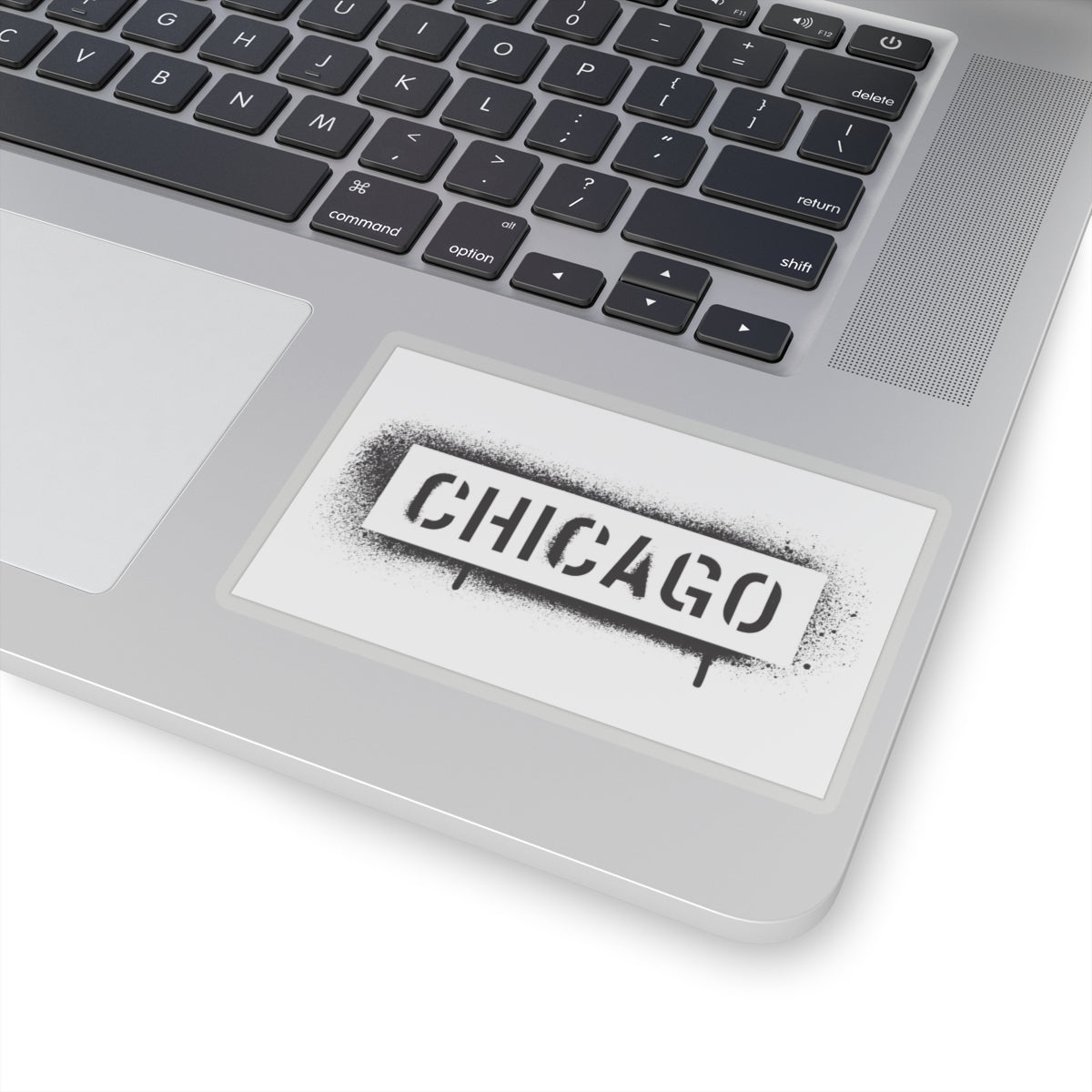 Chicago Black Stencil, Kiss-Cut Stickers