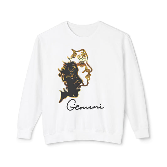 Gemini Twins, Unisex Lightweight Crewneck Sweatshirt