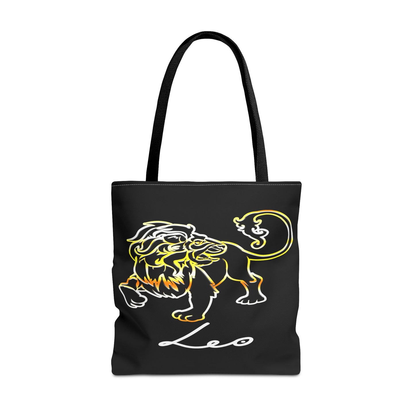 Leo Lion Black Tote Bag, 3 Sizes