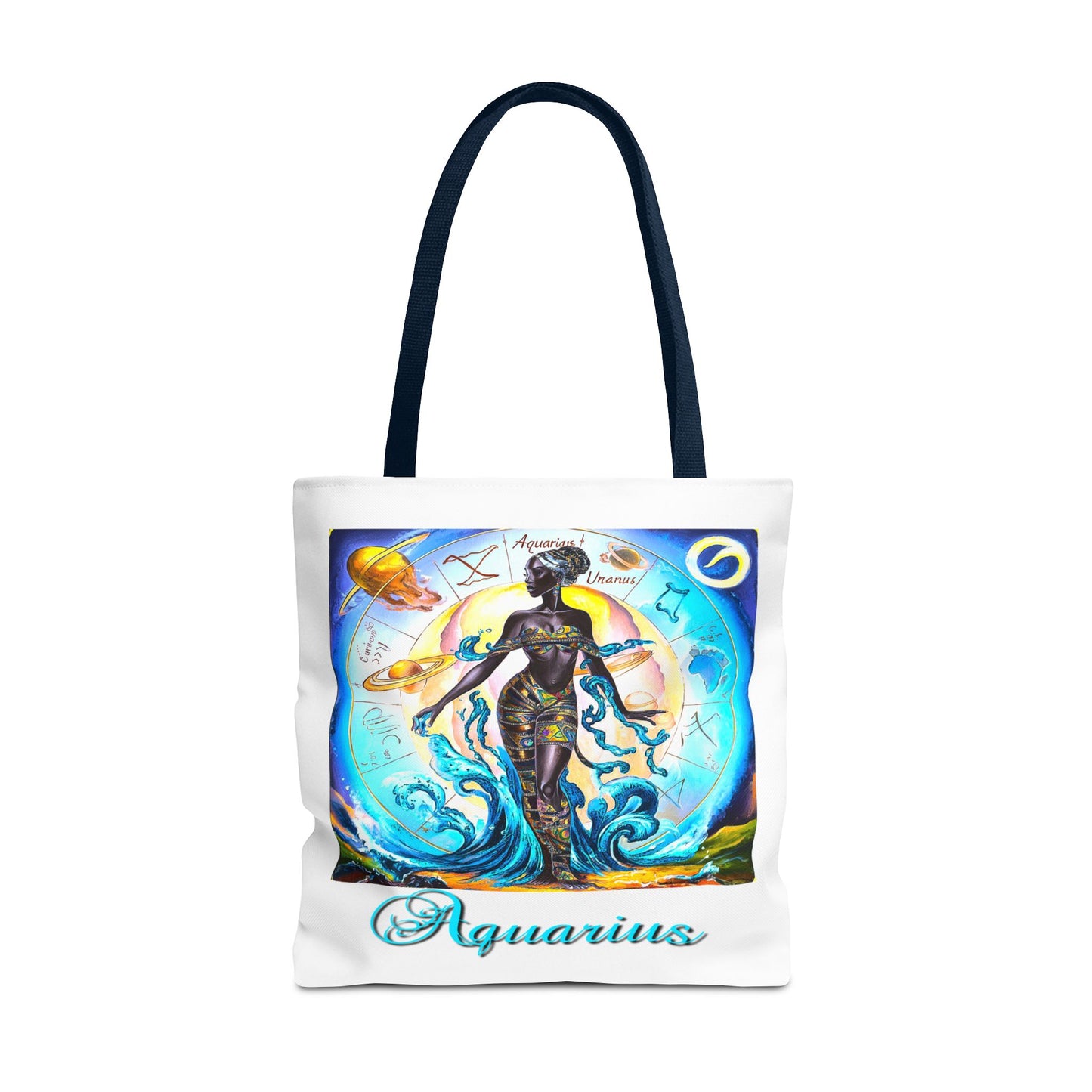 Aquarius White Tote Bag, 3 Sizes