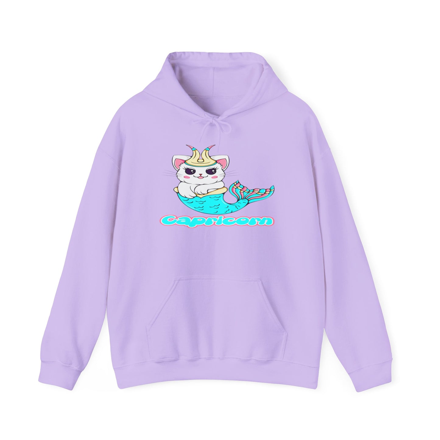 Capricorn Anime Cat, Unisex Heavy Blend™ Hooded Sweatshirt