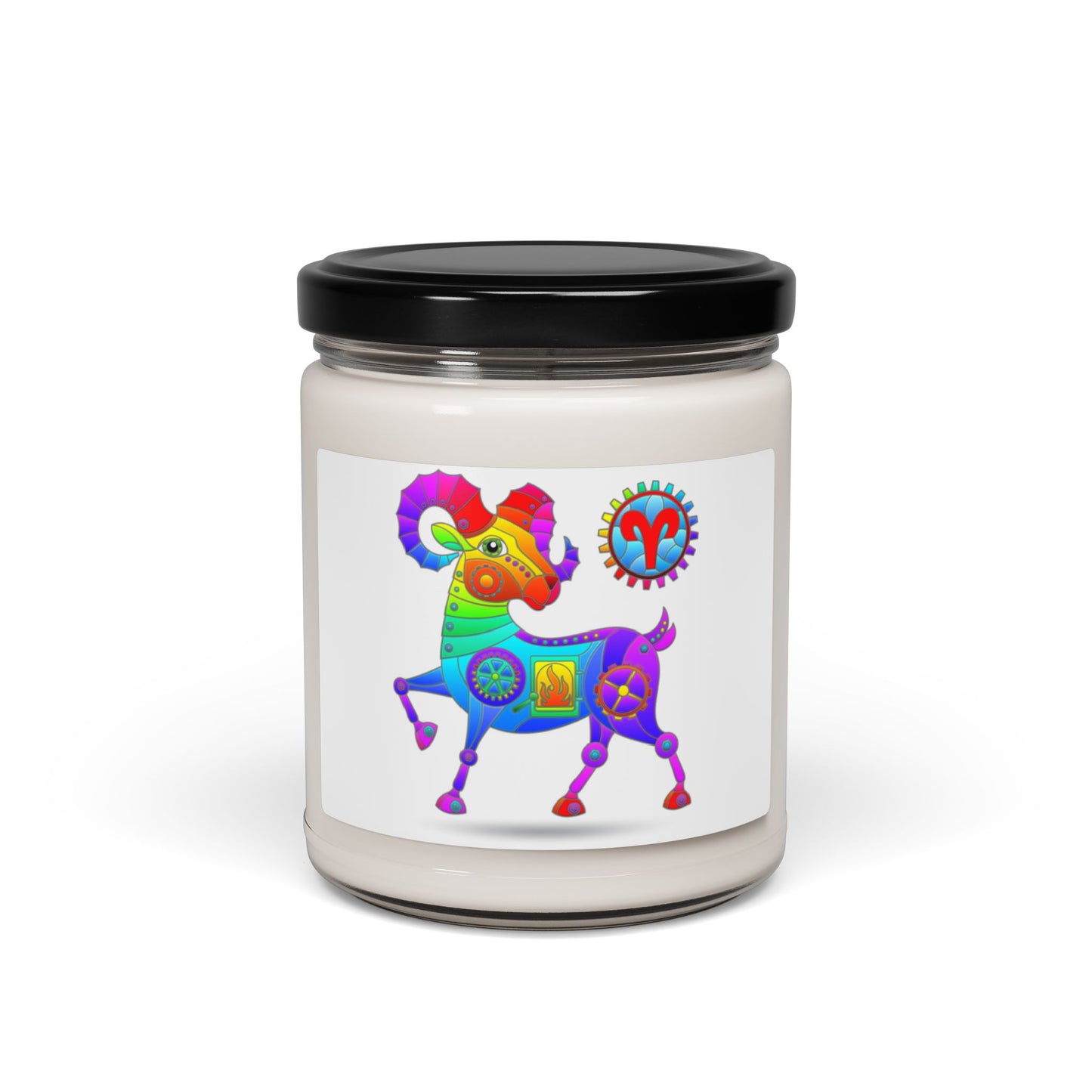 Aries Rainbow Steampunk Soy Candle, 10 Scents