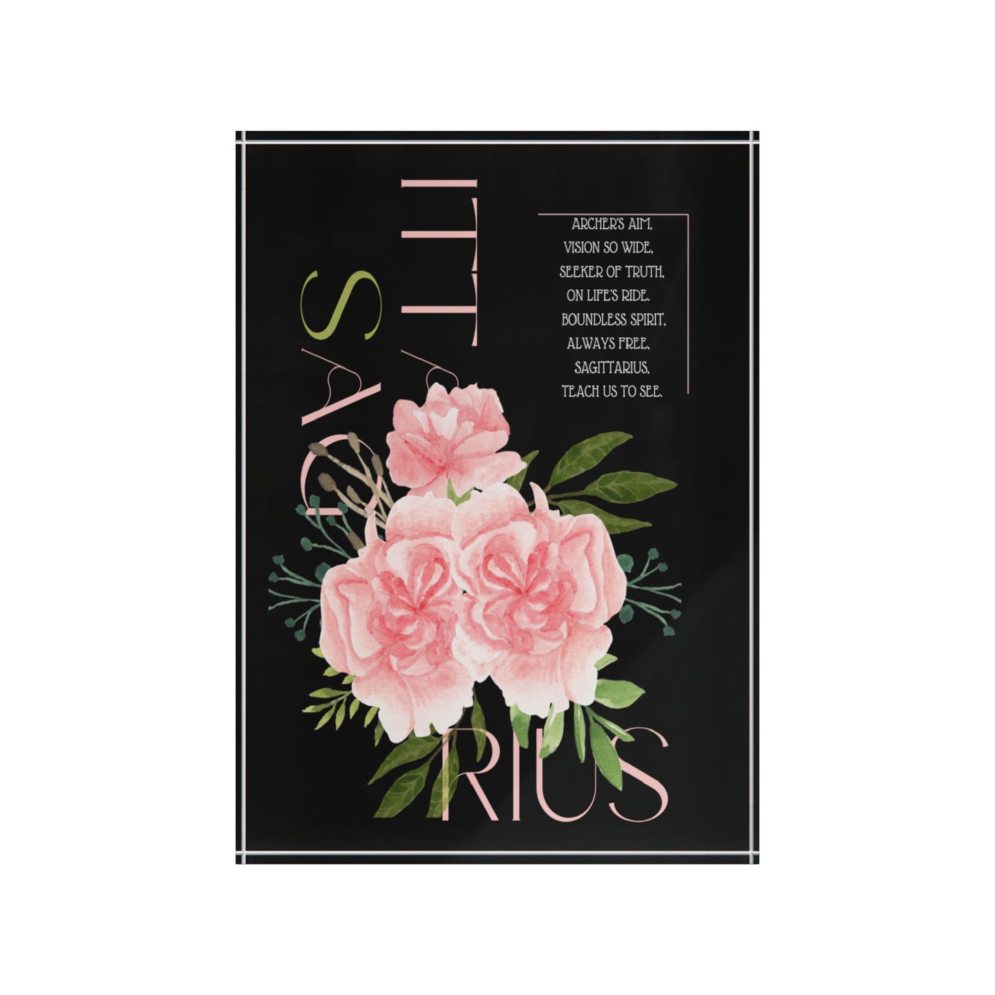 Sagittarius Pink Carnations, Photo Block