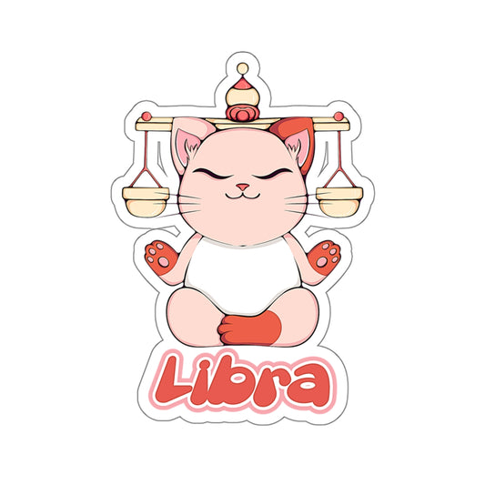 Libra Anime Cat, Kiss-Cut Stickers