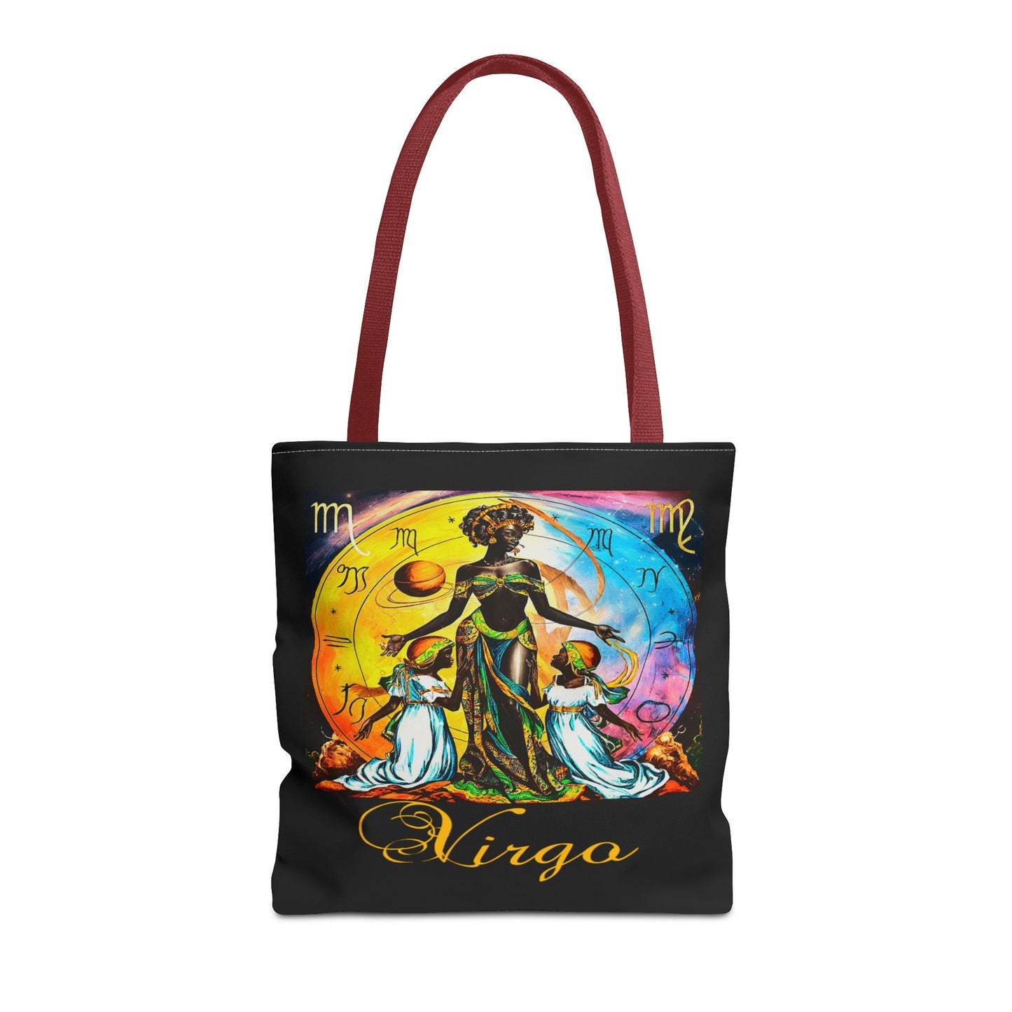 Virgo Black Tote Bag, 3 Sizes