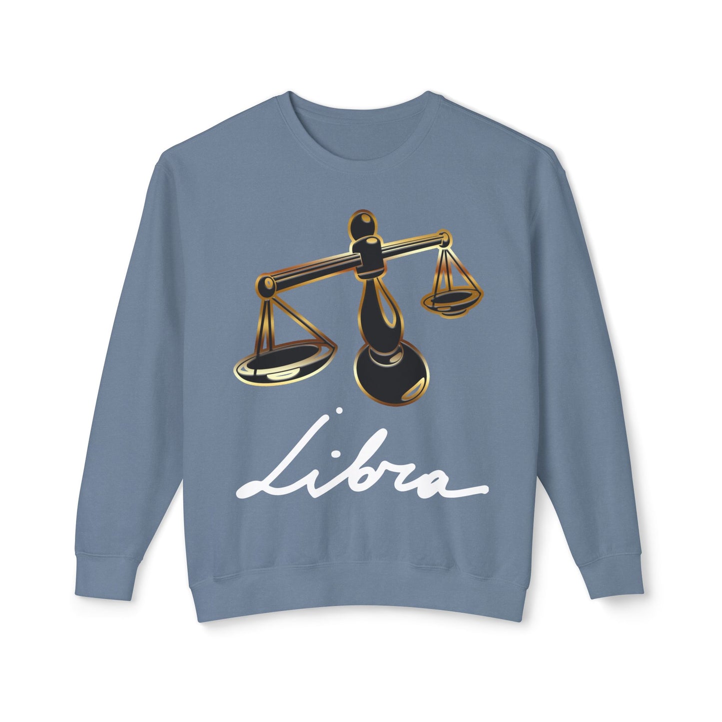 Libra Scales, Unisex Lightweight Crewneck Sweatshirt