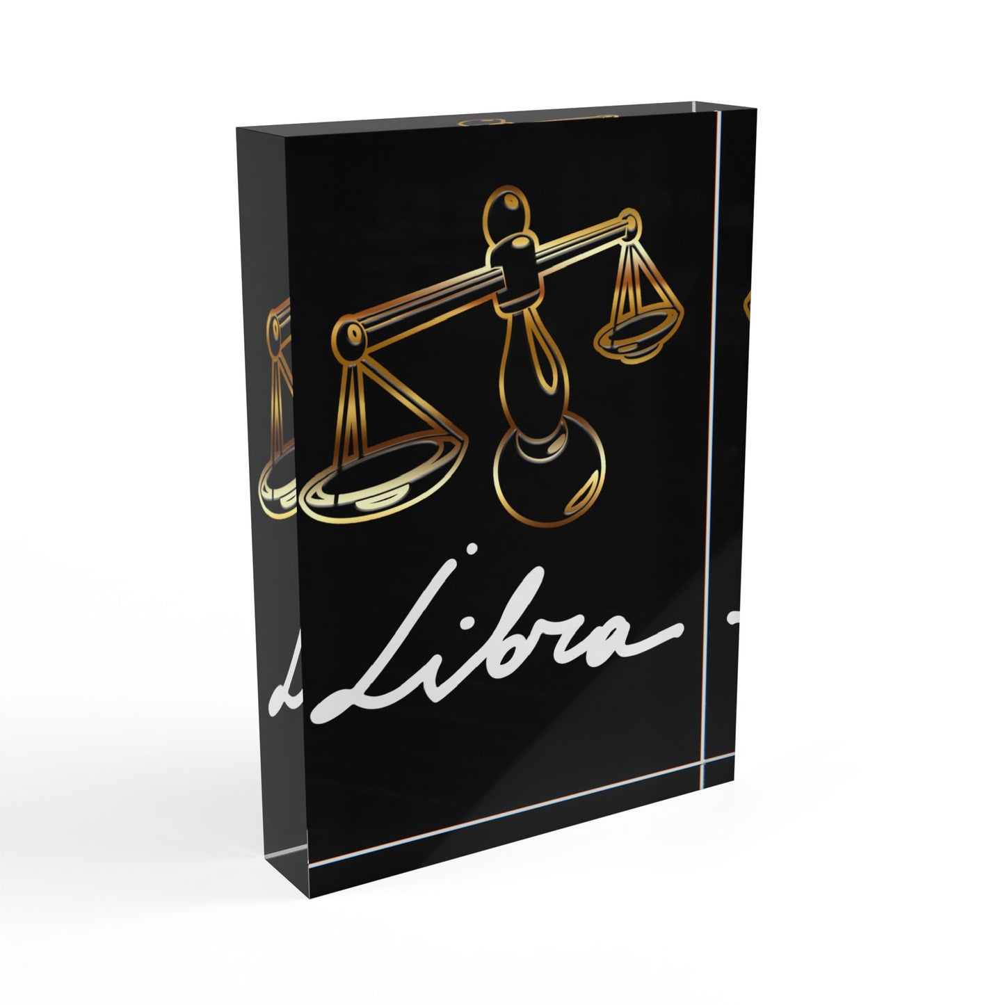 Libra Scales Photo Block, Black