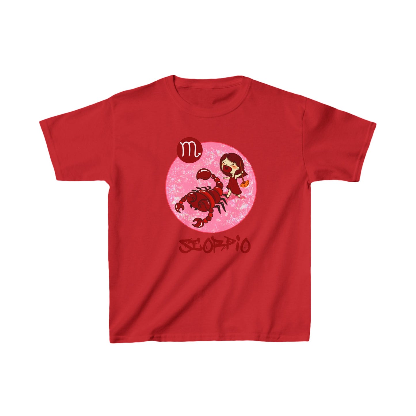 Scorpio Chibi Girl & Scorpion, Kids Heavy Cotton™ Tee