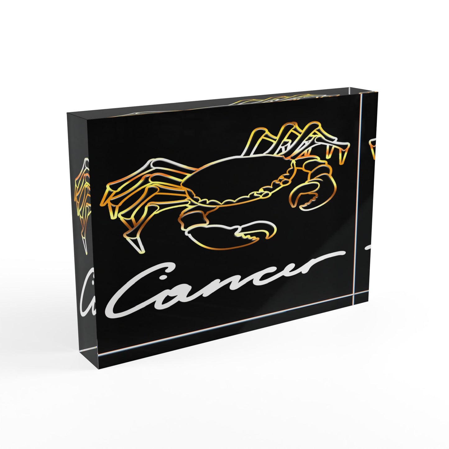 Cancer Crab Photo Block, Black