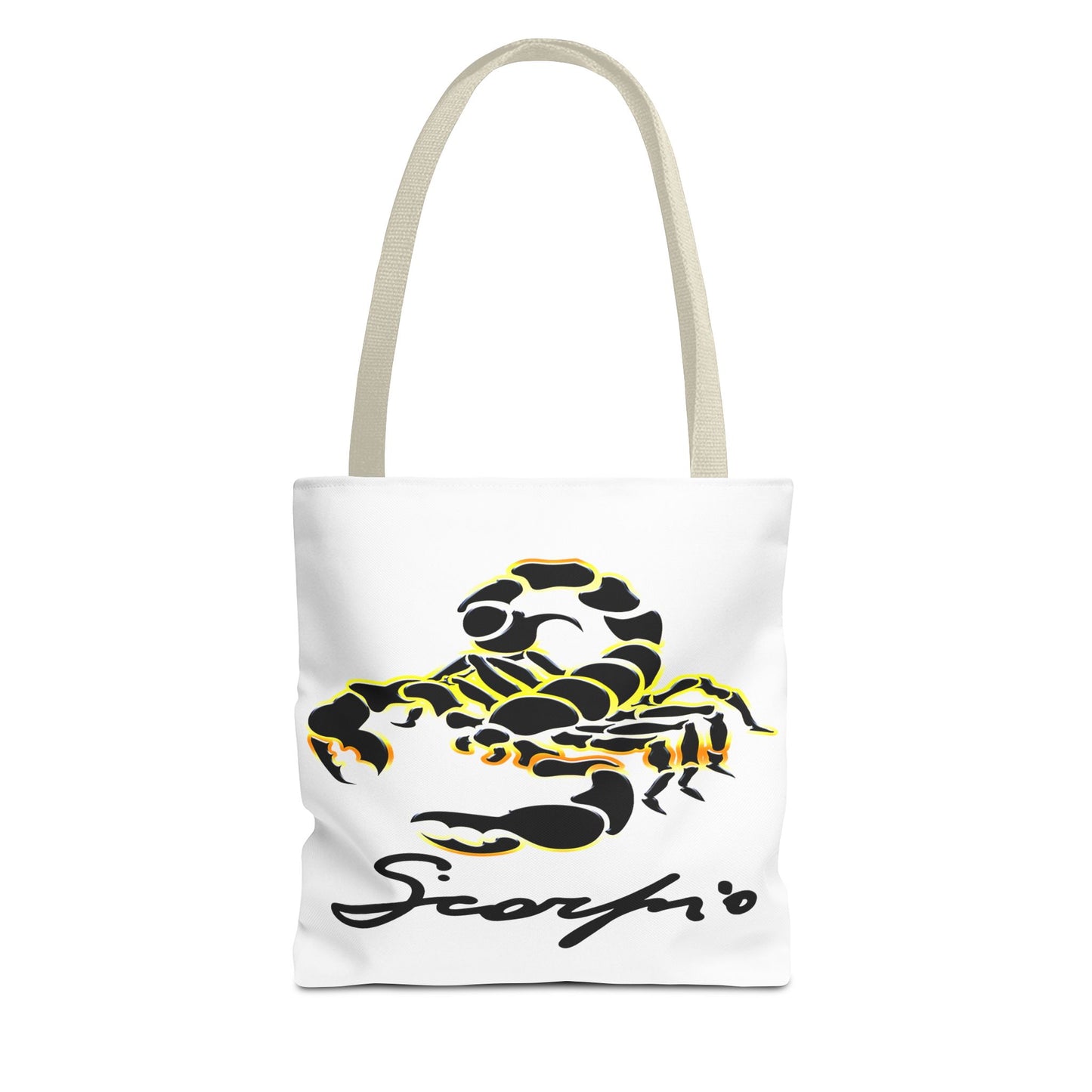 Scorpio Scorpion White Tote Bag, 3 Sizes