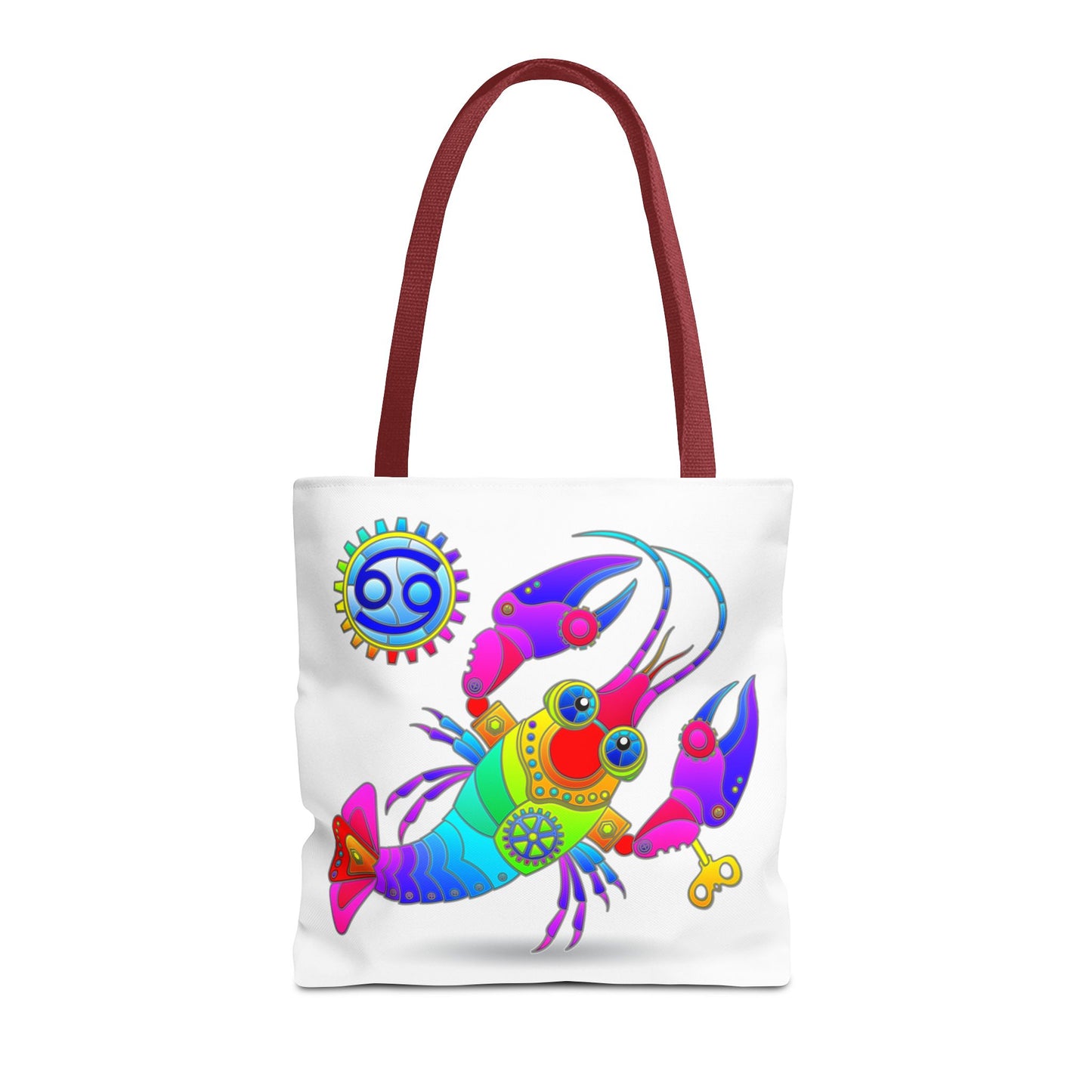 Cancer Rainbow Steampunk, White Tote Bag