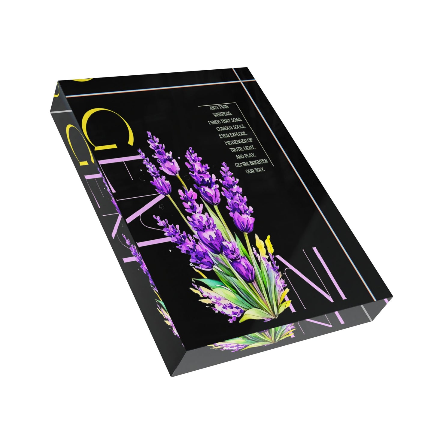 Gemini Lavender, Photo Block (Black)