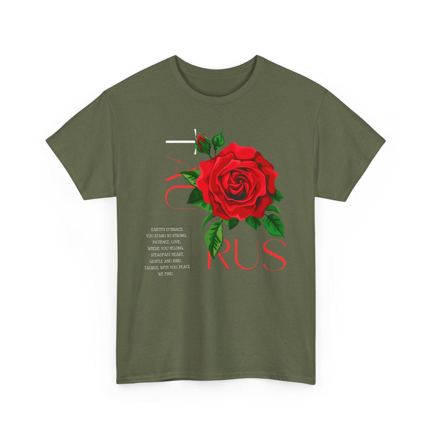 Taurus Rose, Unisex Heavy Cotton Tee