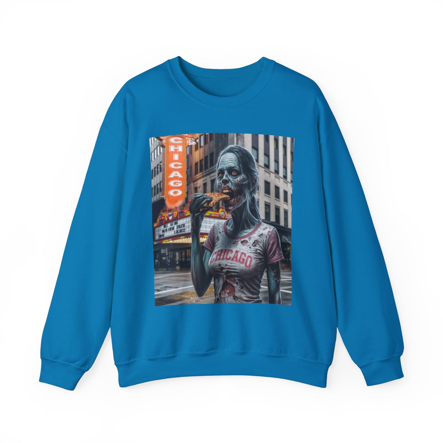 Chicago Halloween Zombie, Unisex Heavy Blend™ Crewneck Sweatshirt