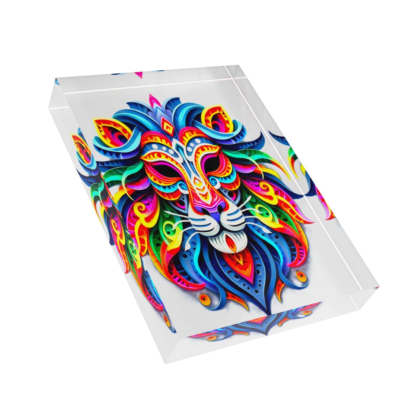 Leo Mask, Photo Block (White)