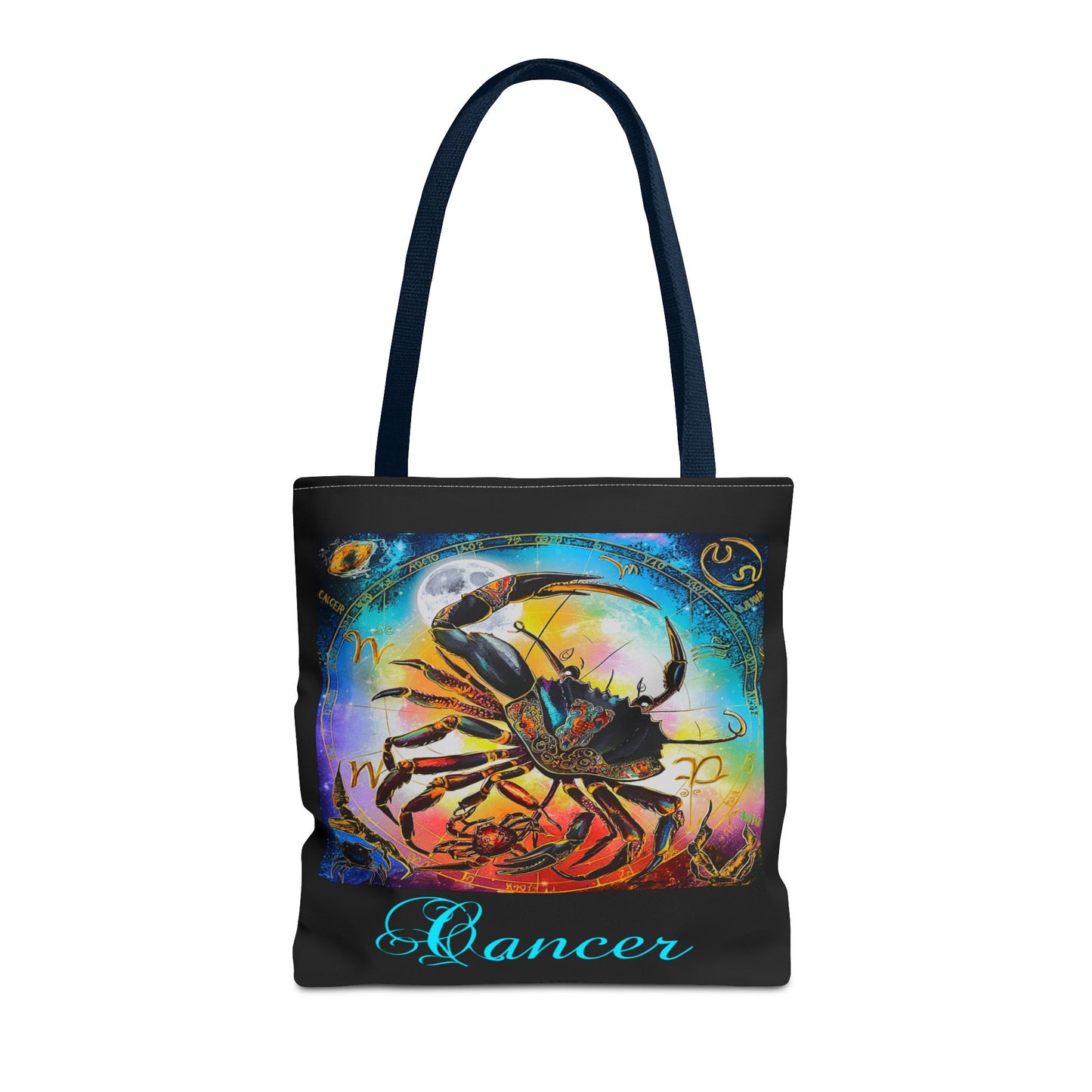 Cancer Black Tote Bag, 3 Sizes