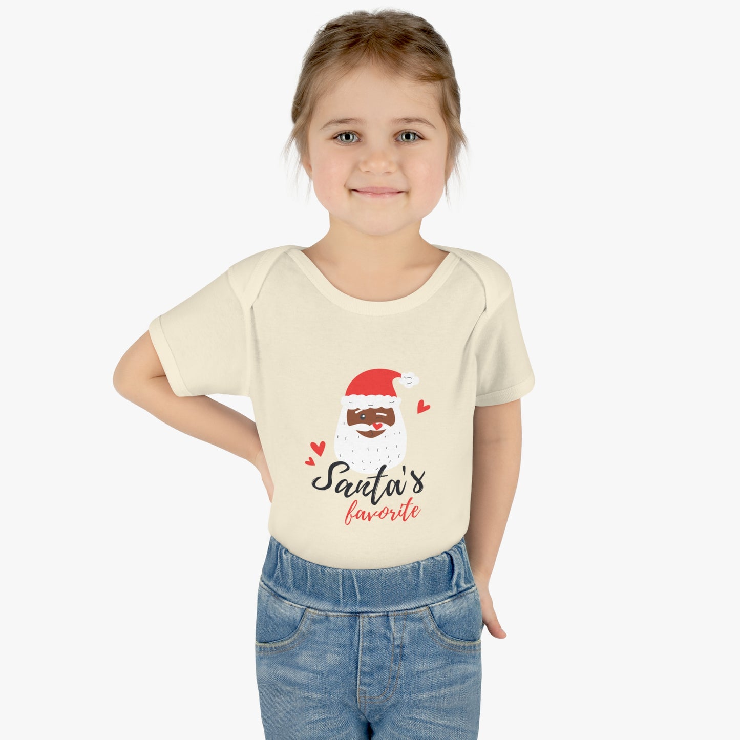 Santa's Favorite, Infant Baby Rib Bodysuit