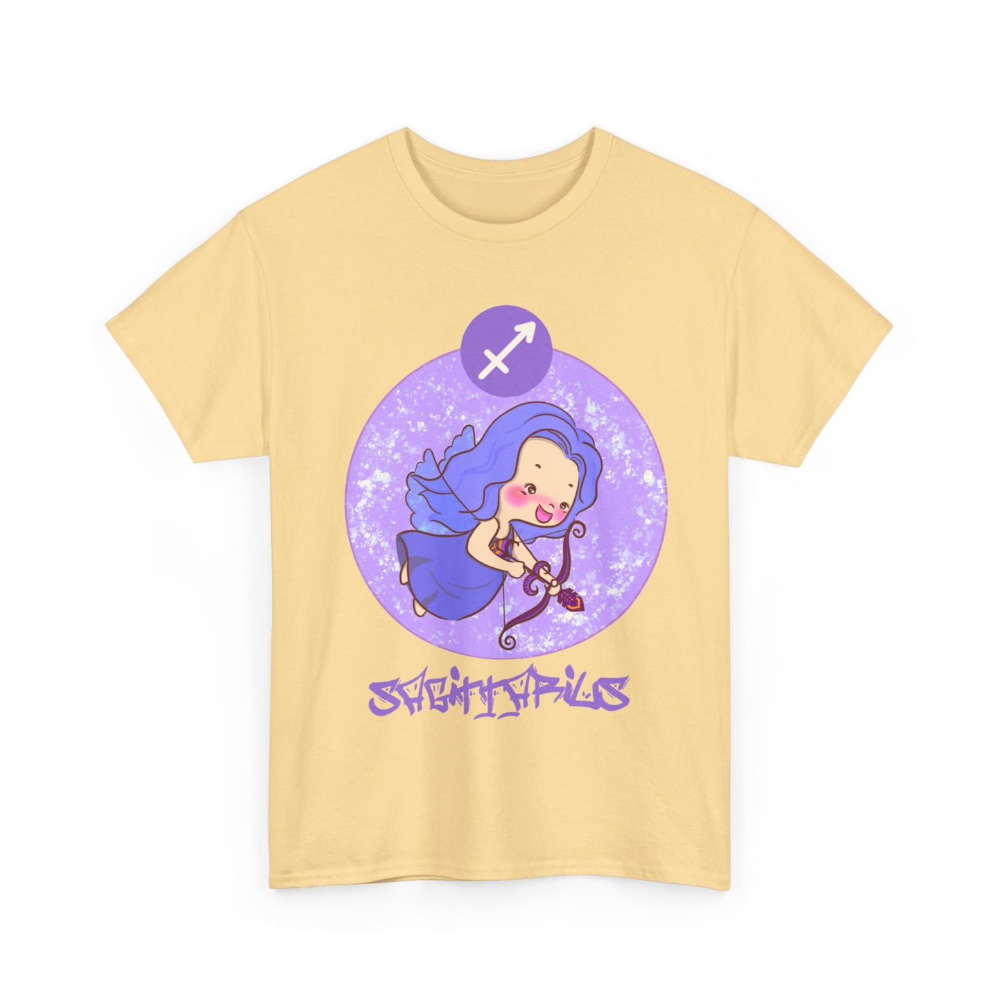 Sagittarius Chibi Archer, Unisex Heavy Cotton Tee