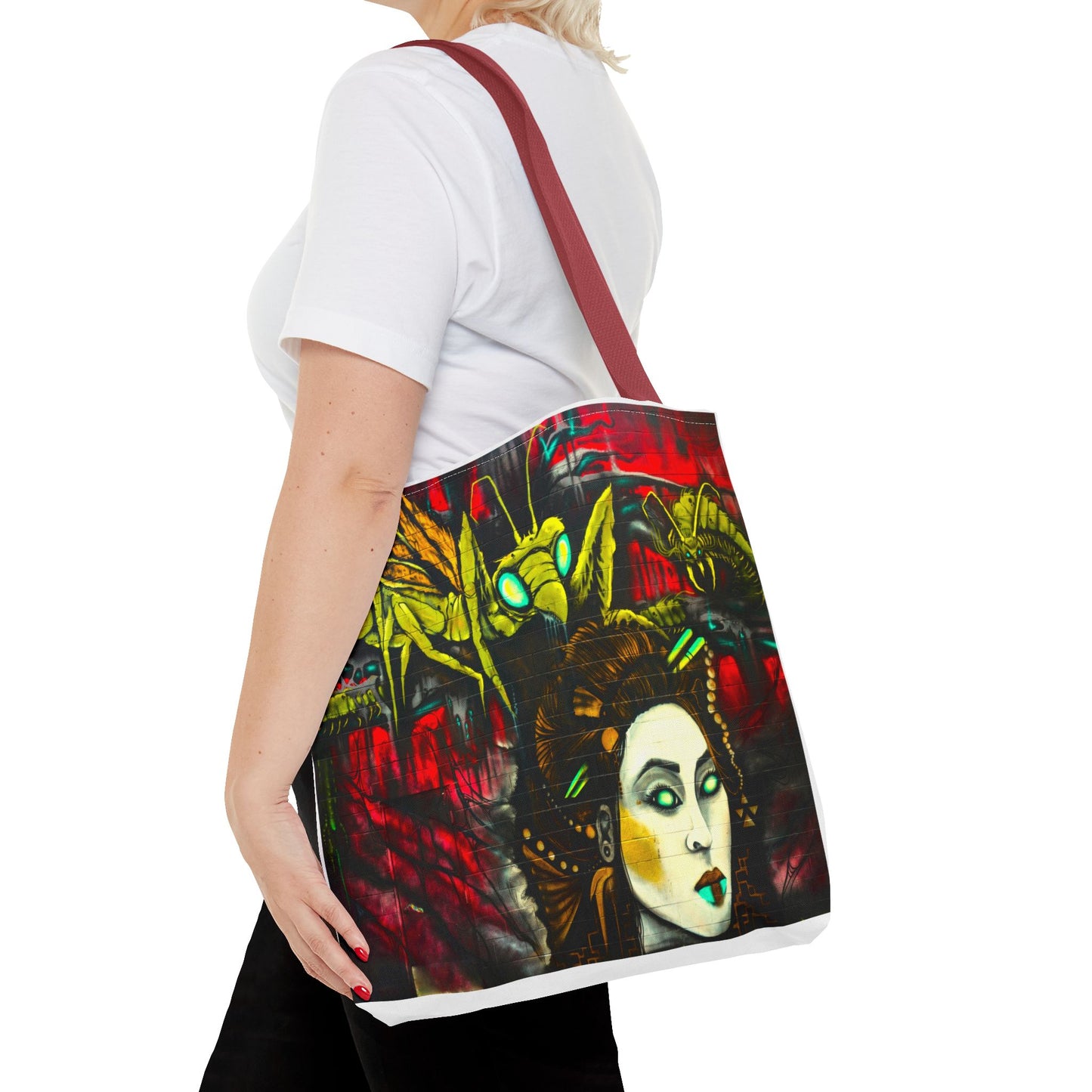 Alien Grasshopper Tote Bag, 3 Sizes