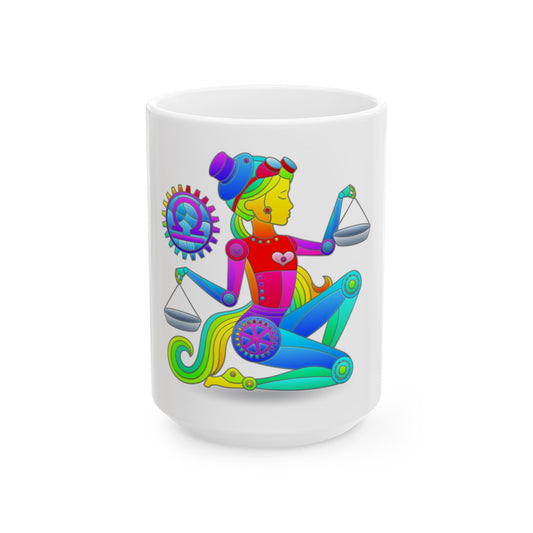 Libra Rainbow Steampunk, Ceramic Mug (11oz, 15oz)