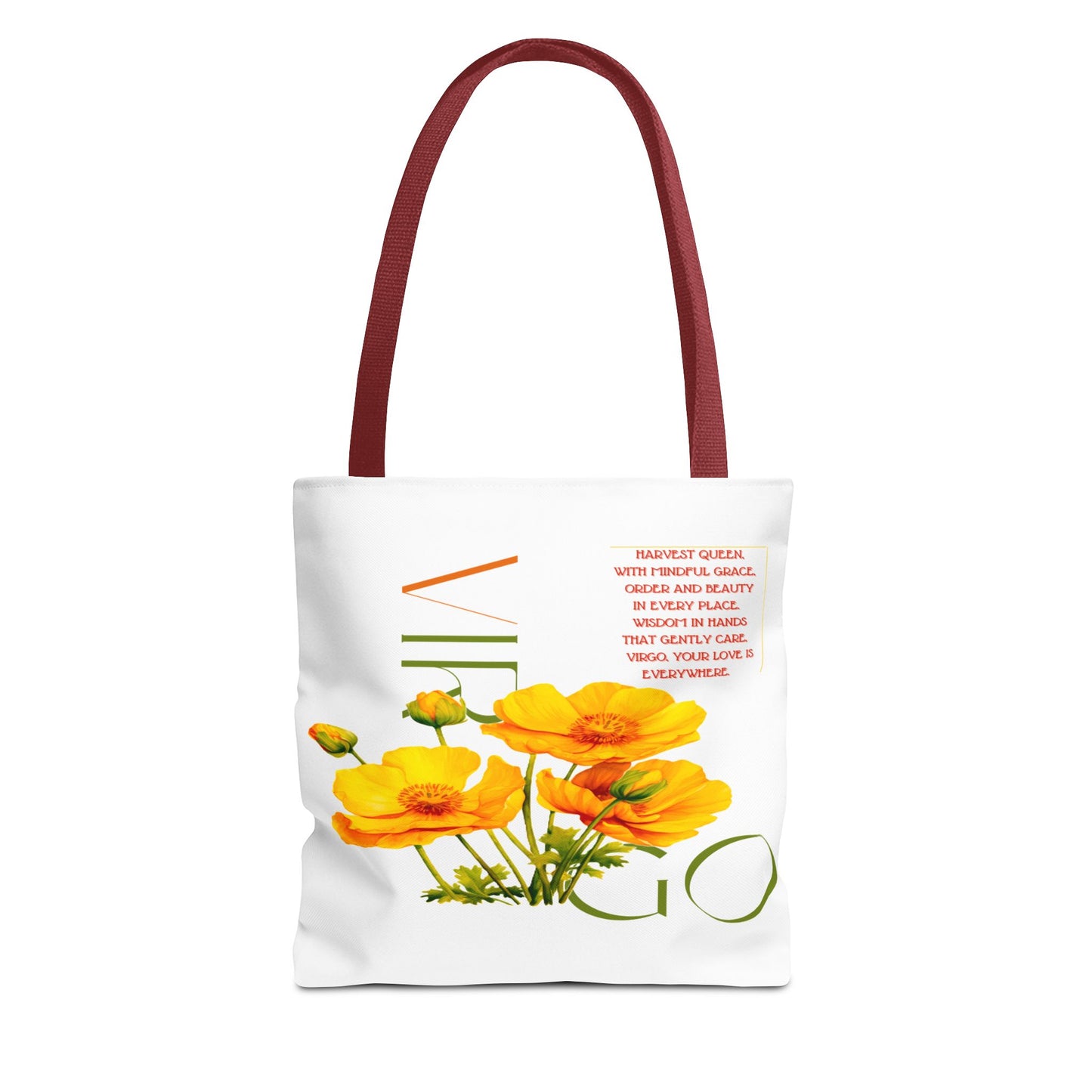 Virgo Buttercups White Tote Bag, 3 Sizes